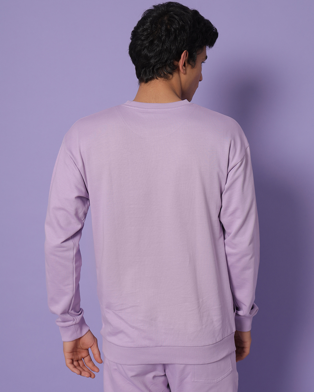 Shop Men's Orchid Petal Diagonal Pocket Sweatshirt-Back