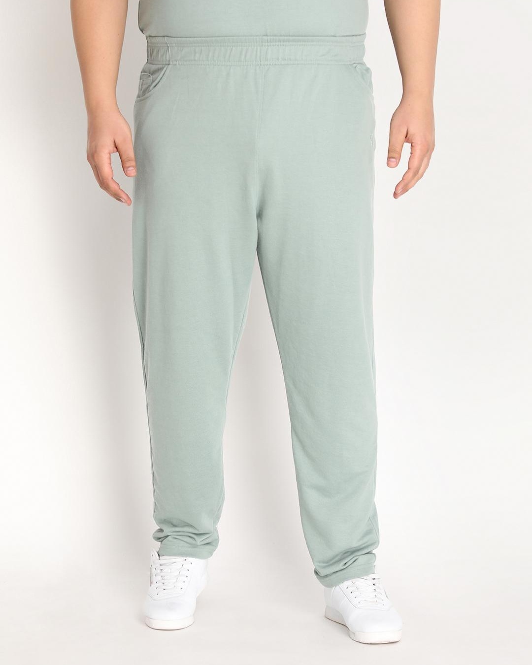 Buy Men's Pastel Green Plus Size Track Pants Online at Bewakoof