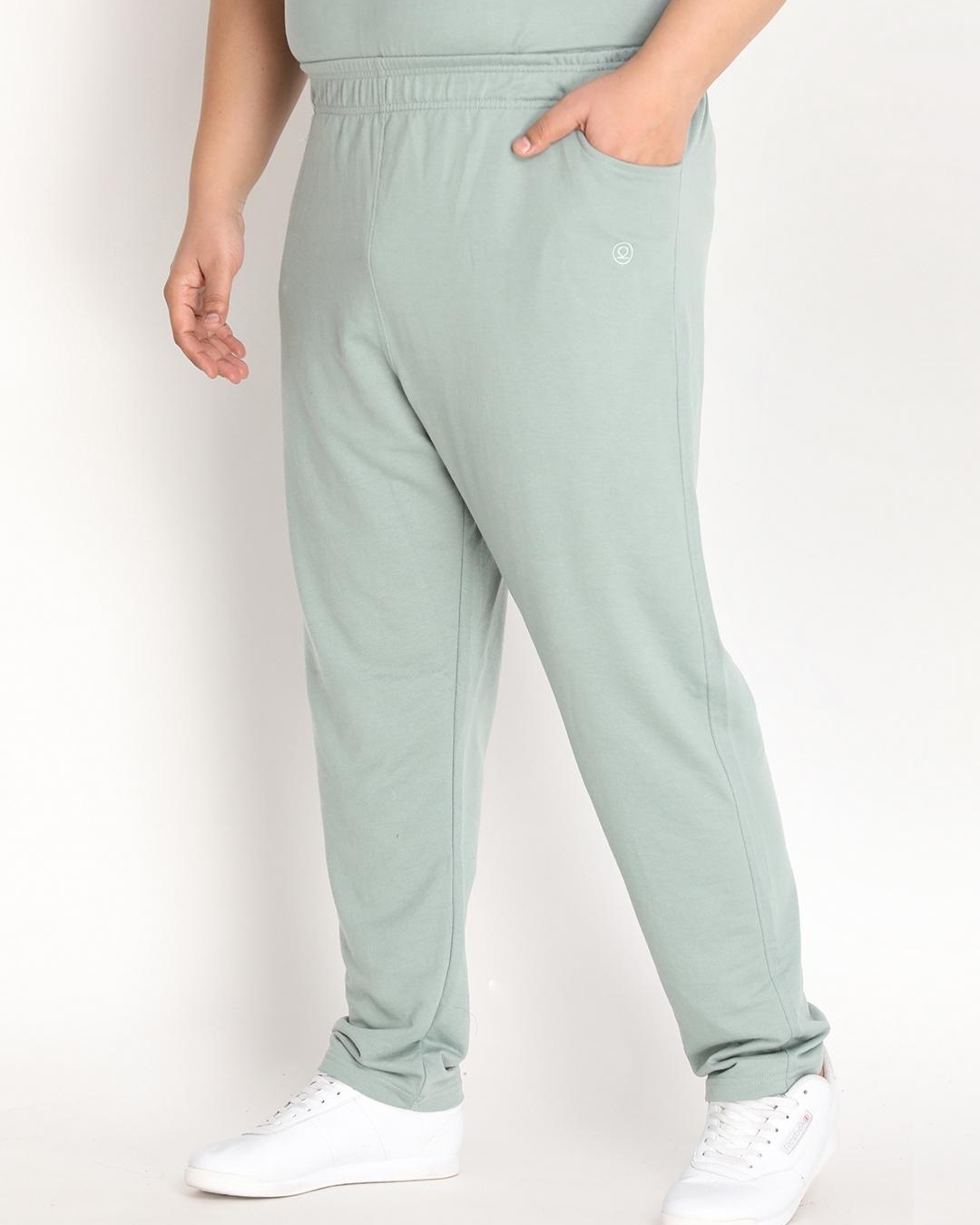 Buy Men's Pastel Green Plus Size Track Pants Online at Bewakoof