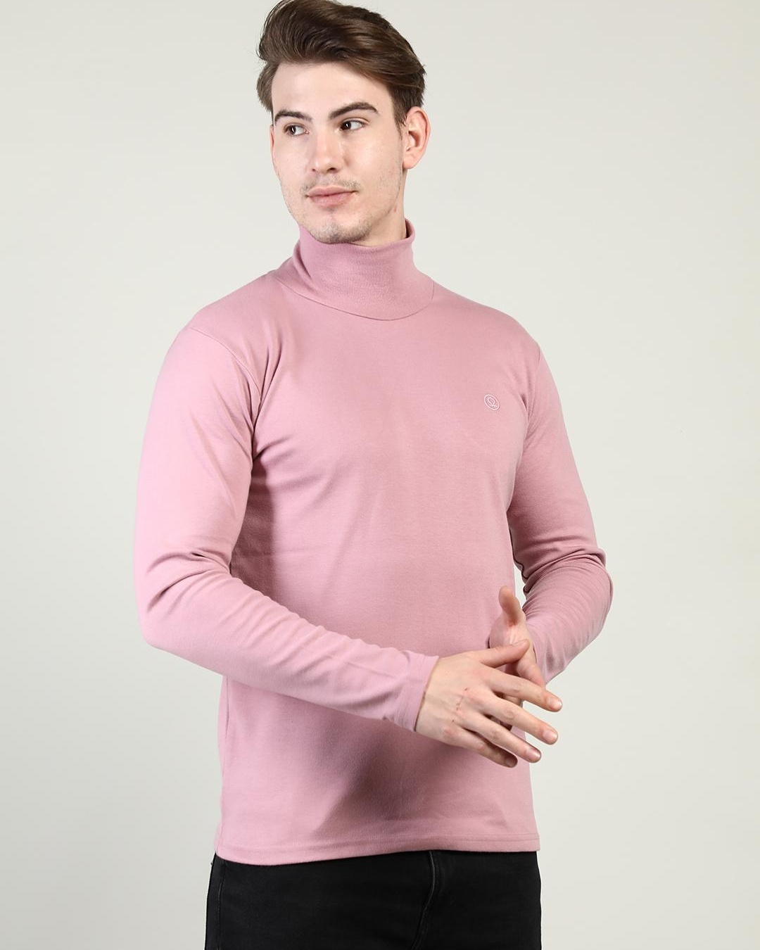Shop Men's Pastel Pink Slim Fit T-shirt-Back