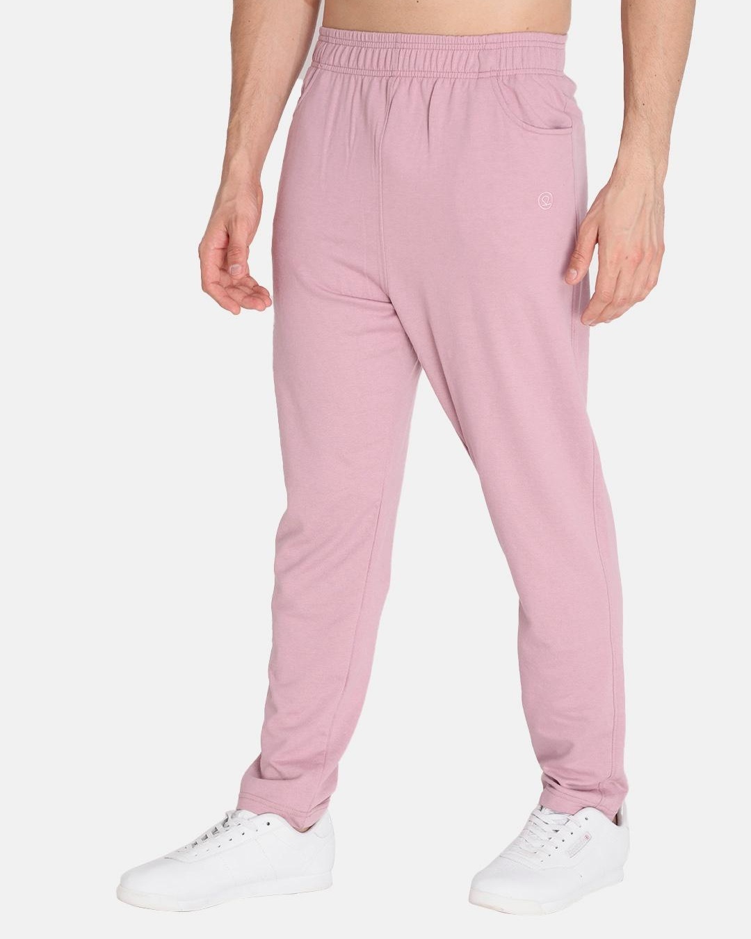 Shop Men's Pastel Pink Track Pants-Back