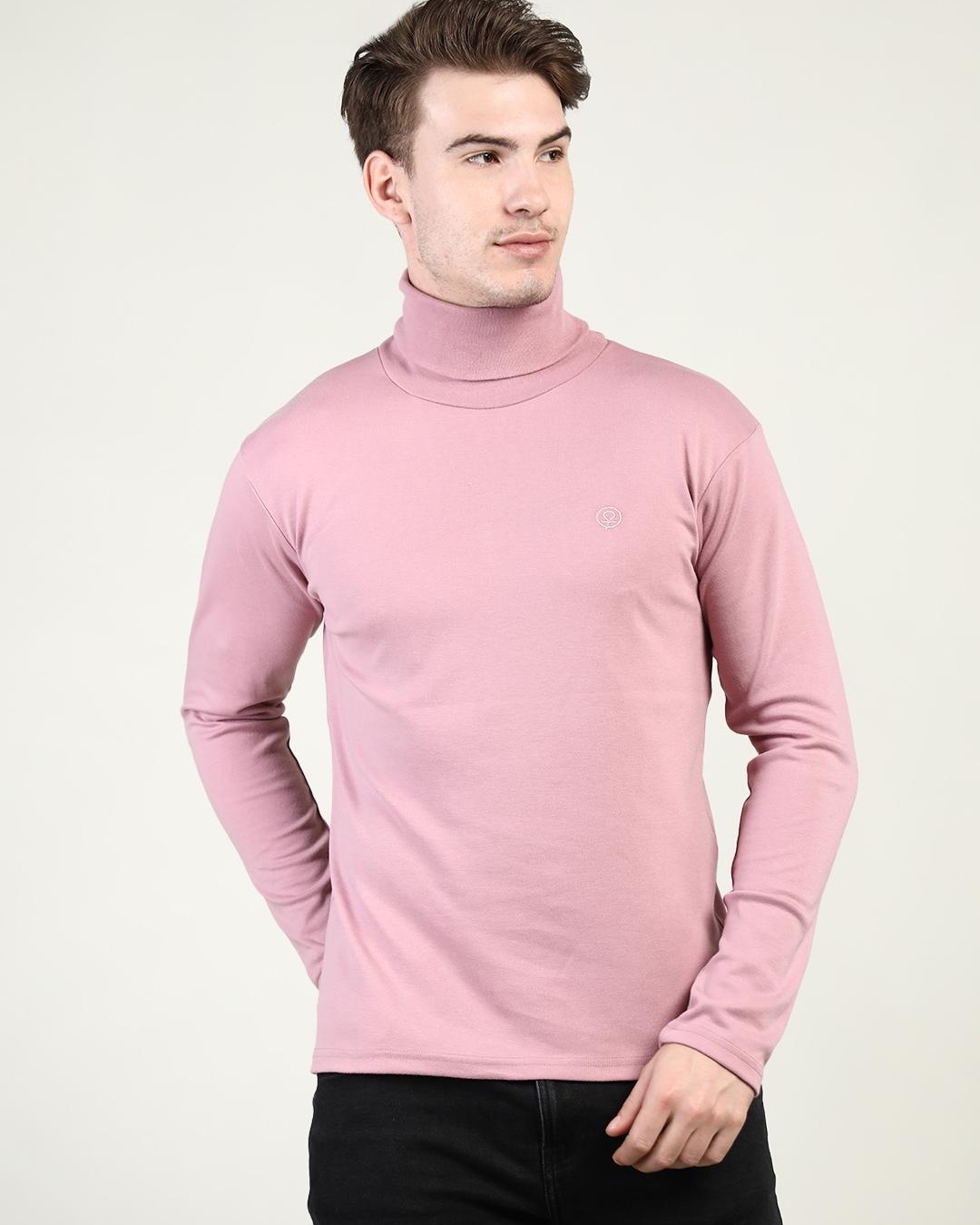 Shop Men's Pastel Pink Slim Fit T-shirt-Back
