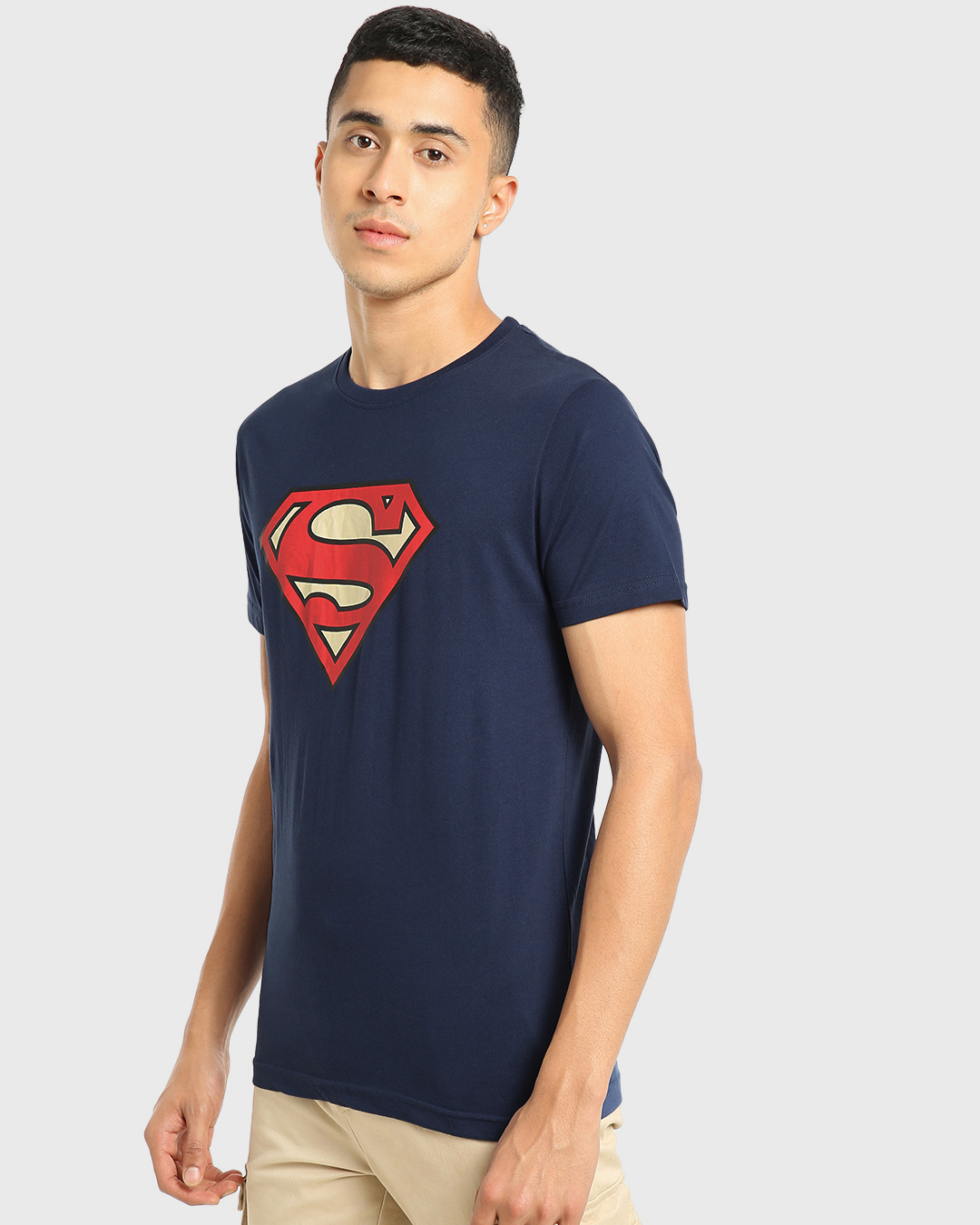 Shop Men's Peageant Blue Superman Logo Graphic Printed T-shirt-Back