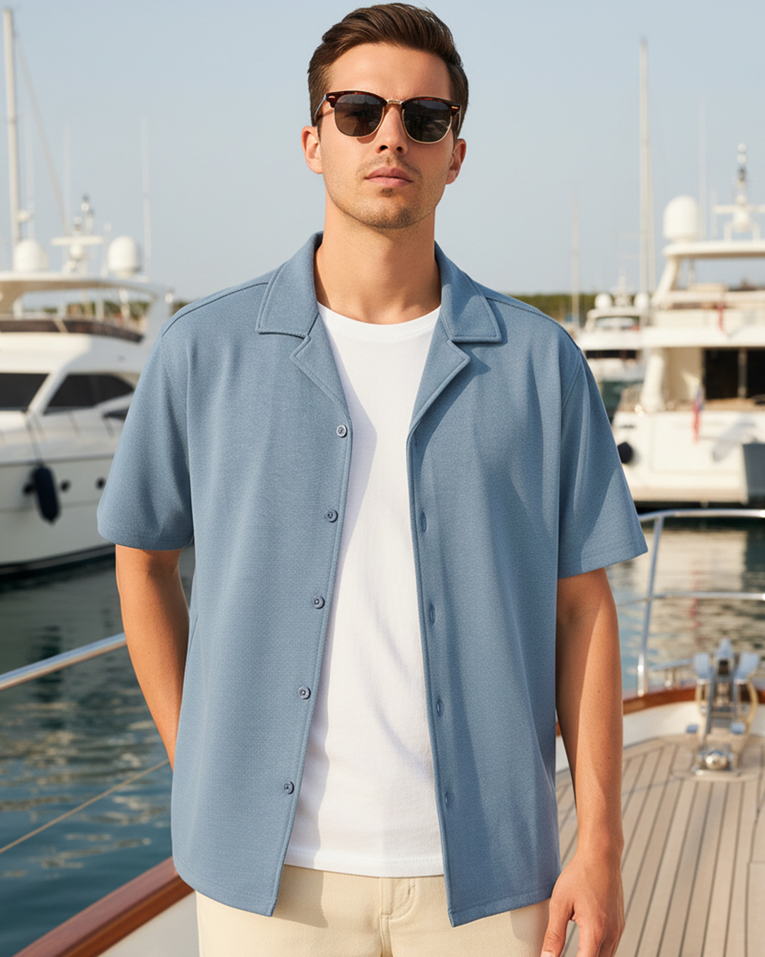 Oversized Shirt - Smokey Blue