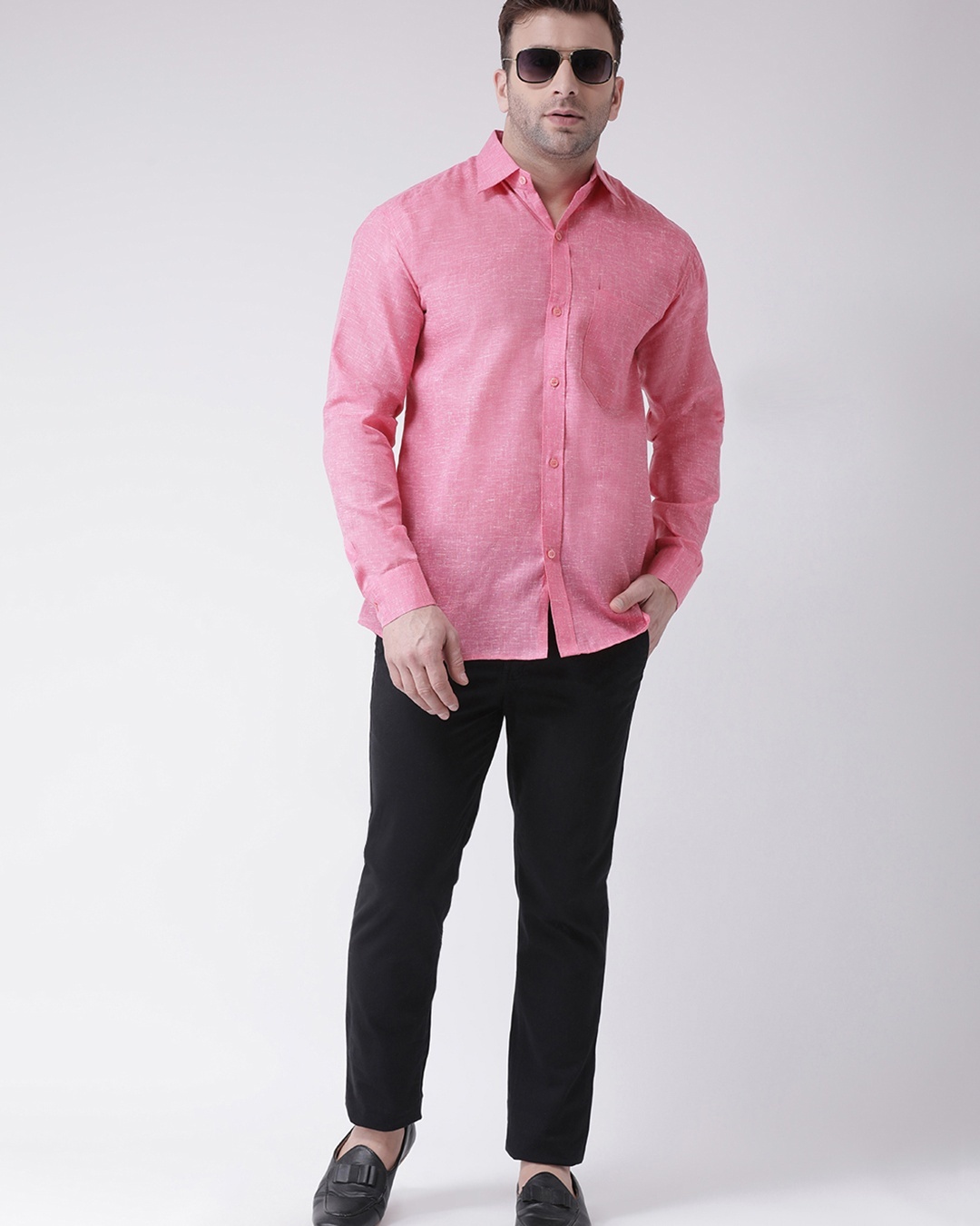 pink casual shirt