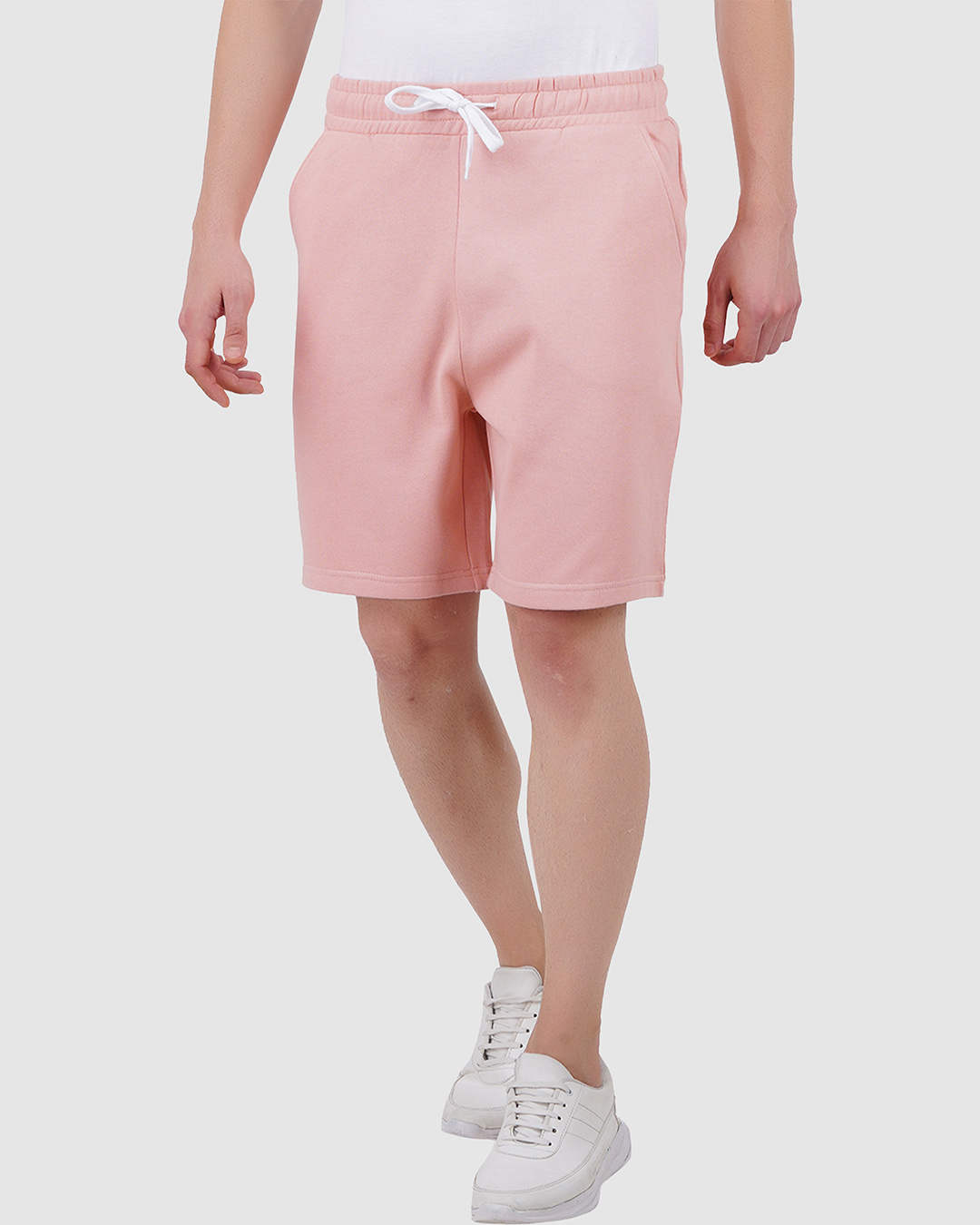 Shop Men's Pink Cotton Lounge Shorts-Back