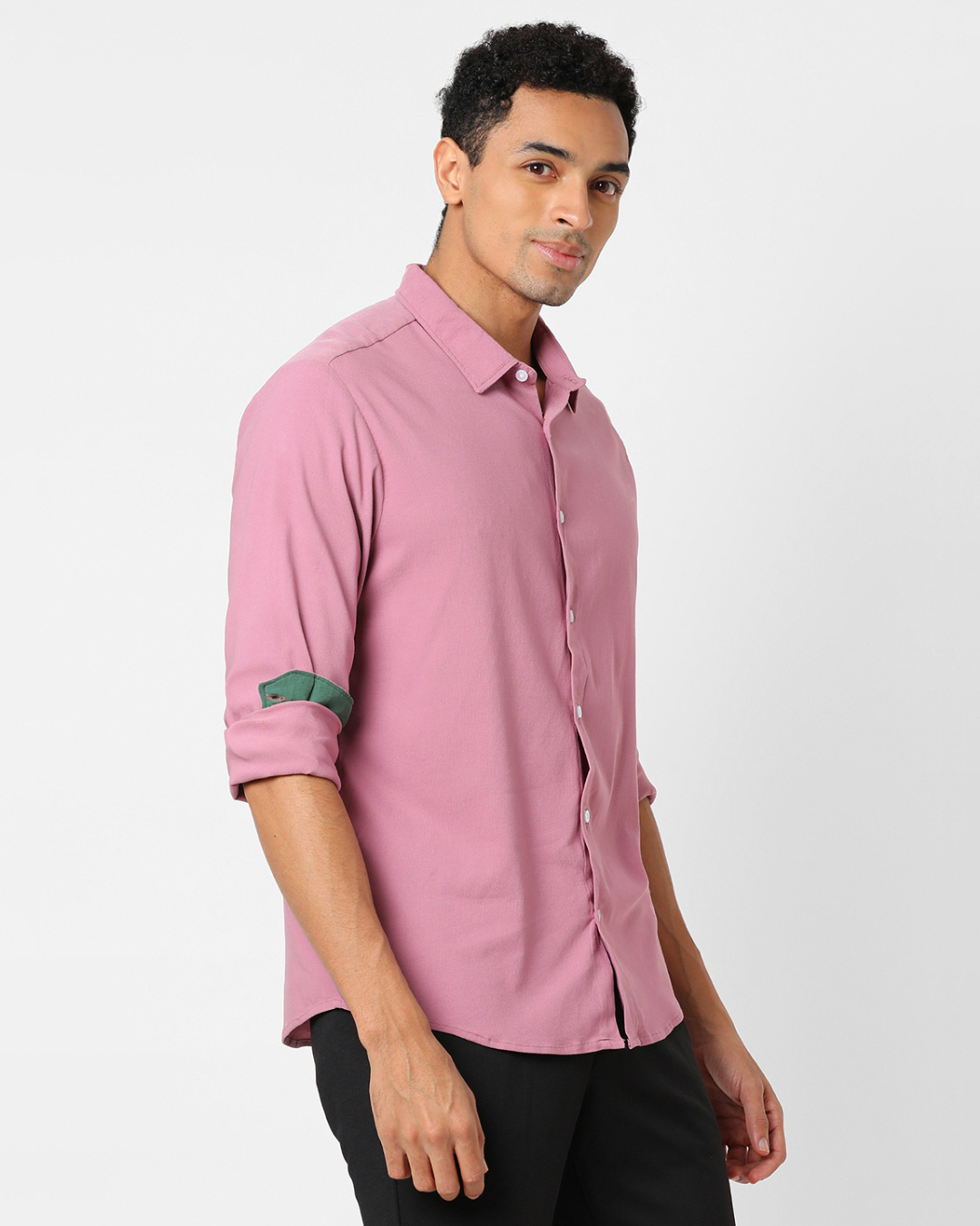 Shop Men's Pink Cotton Shirt-Back