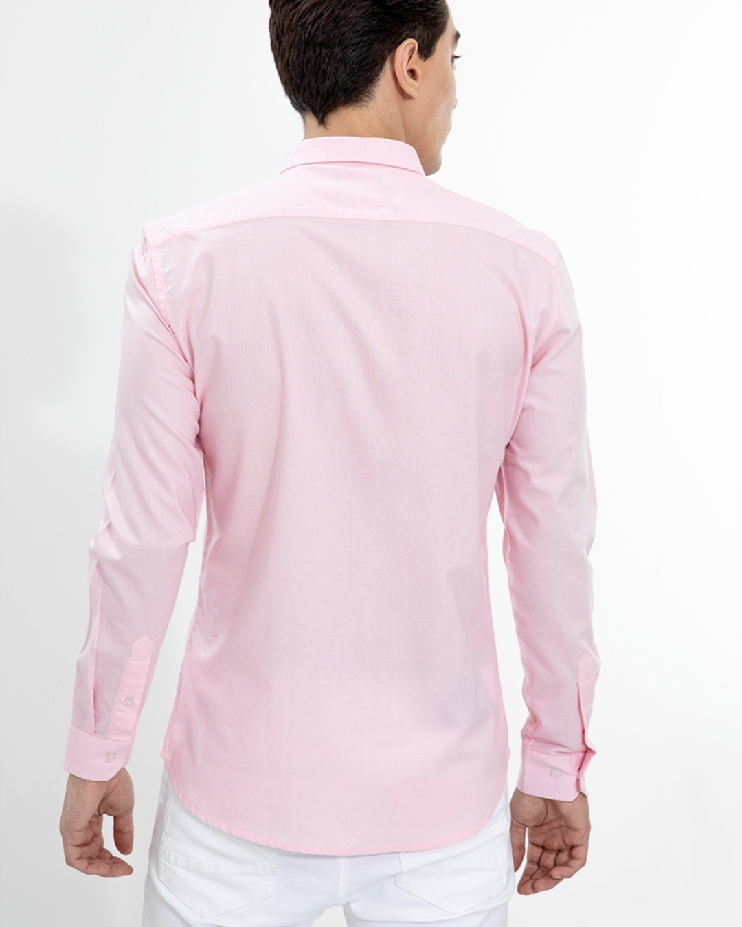 Shop Men's Pink Cotton Shirt-Back