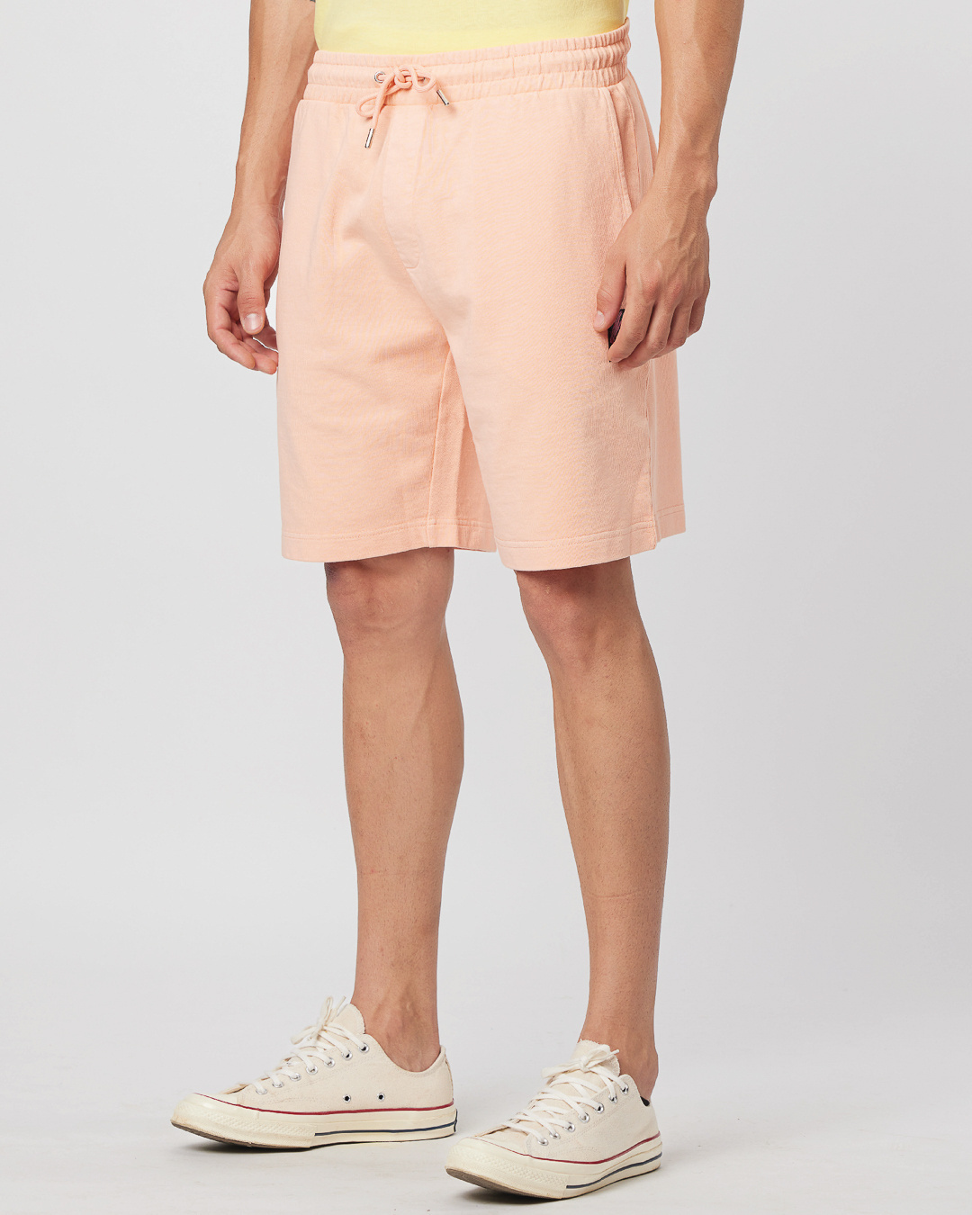 Shop Men's Pink Embroidered Shorts-Back