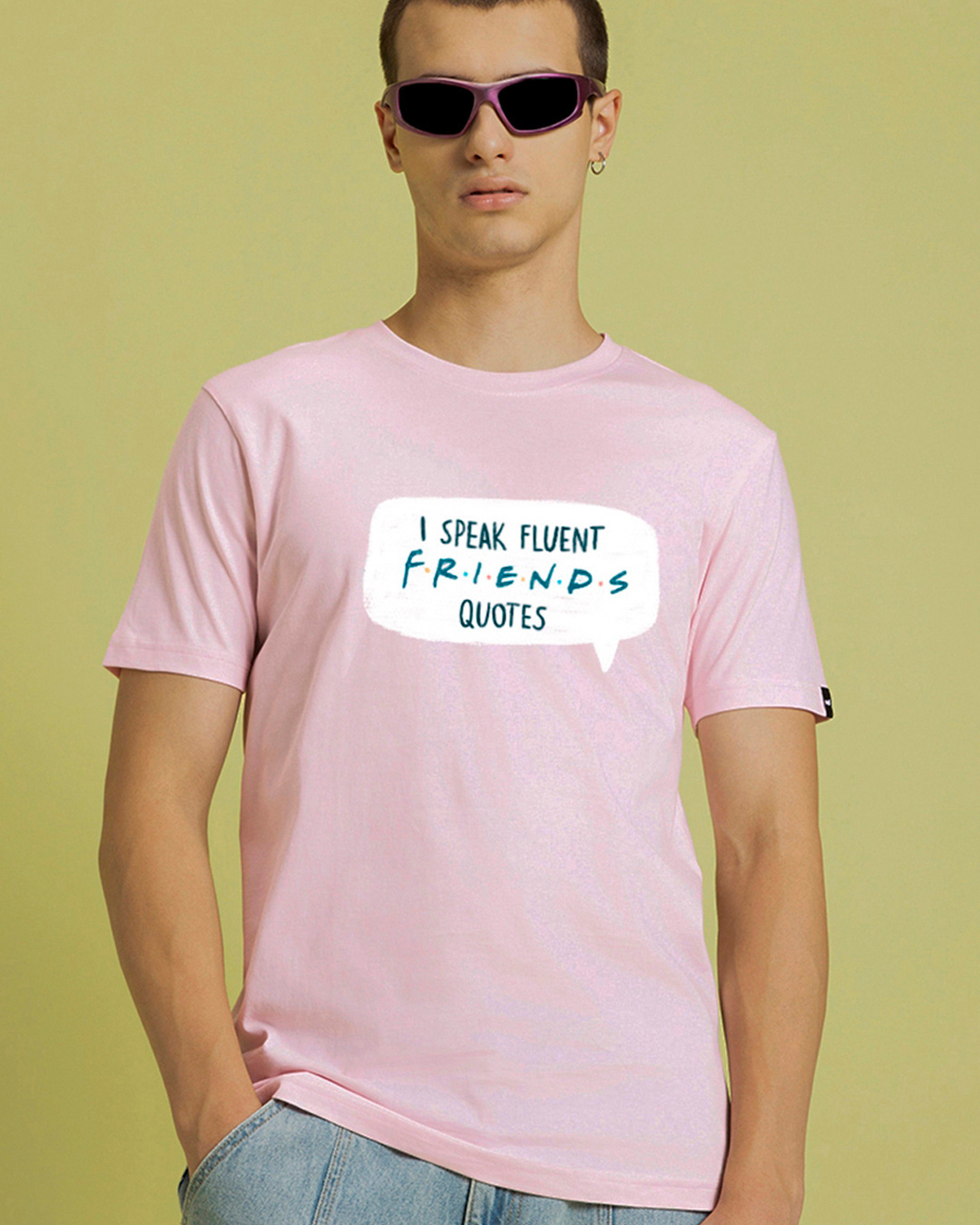 Buy Men's Pink Forever Friends Graphic Printed T-shirt Online at Bewakoof