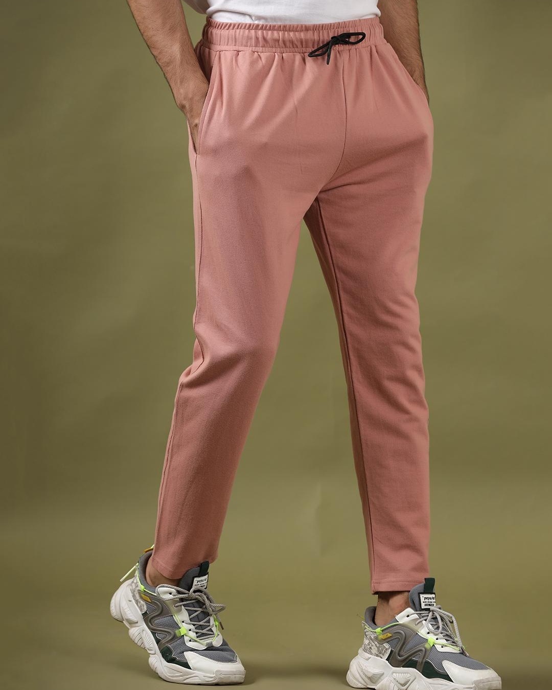 Shop Men's Pink Joggers-Back