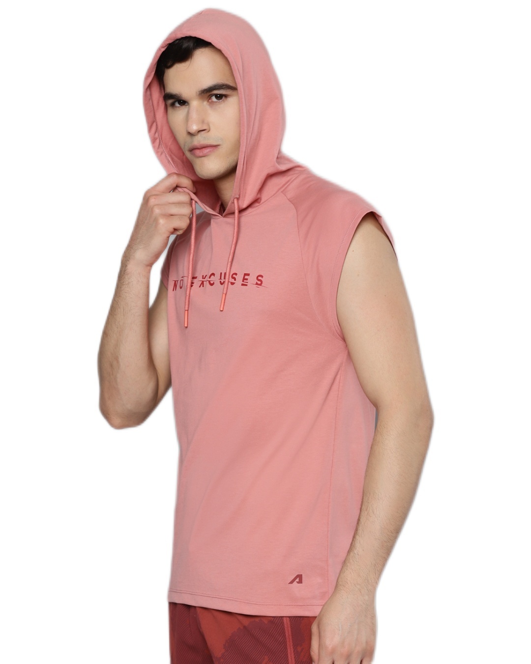 Shop Men's Pink No Excuses Typography Slim Fit T-shirt-Back