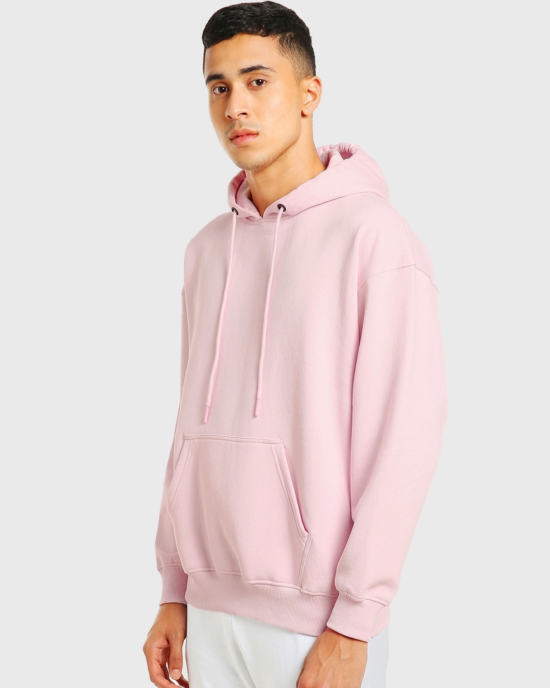 Shop Men's Pink Oversized Hoodies-Back