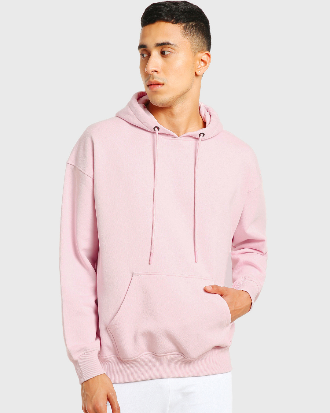 Shop Men's Pink Oversized Hoodies-Back