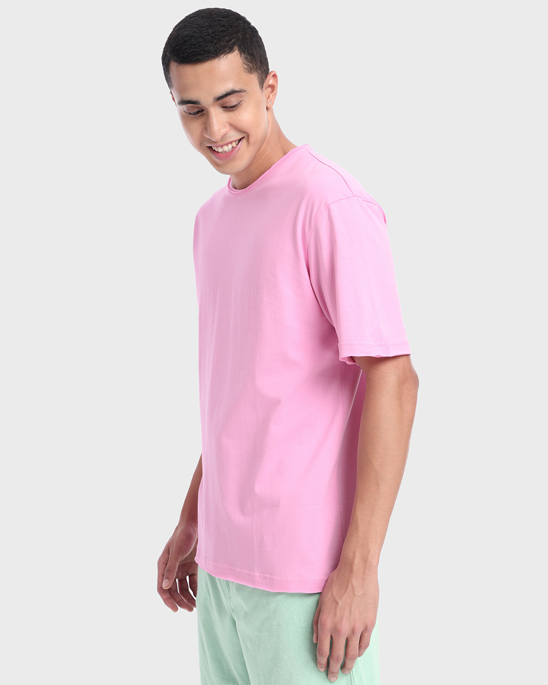 Shop Men's Pink Oversized T-shirt-Back