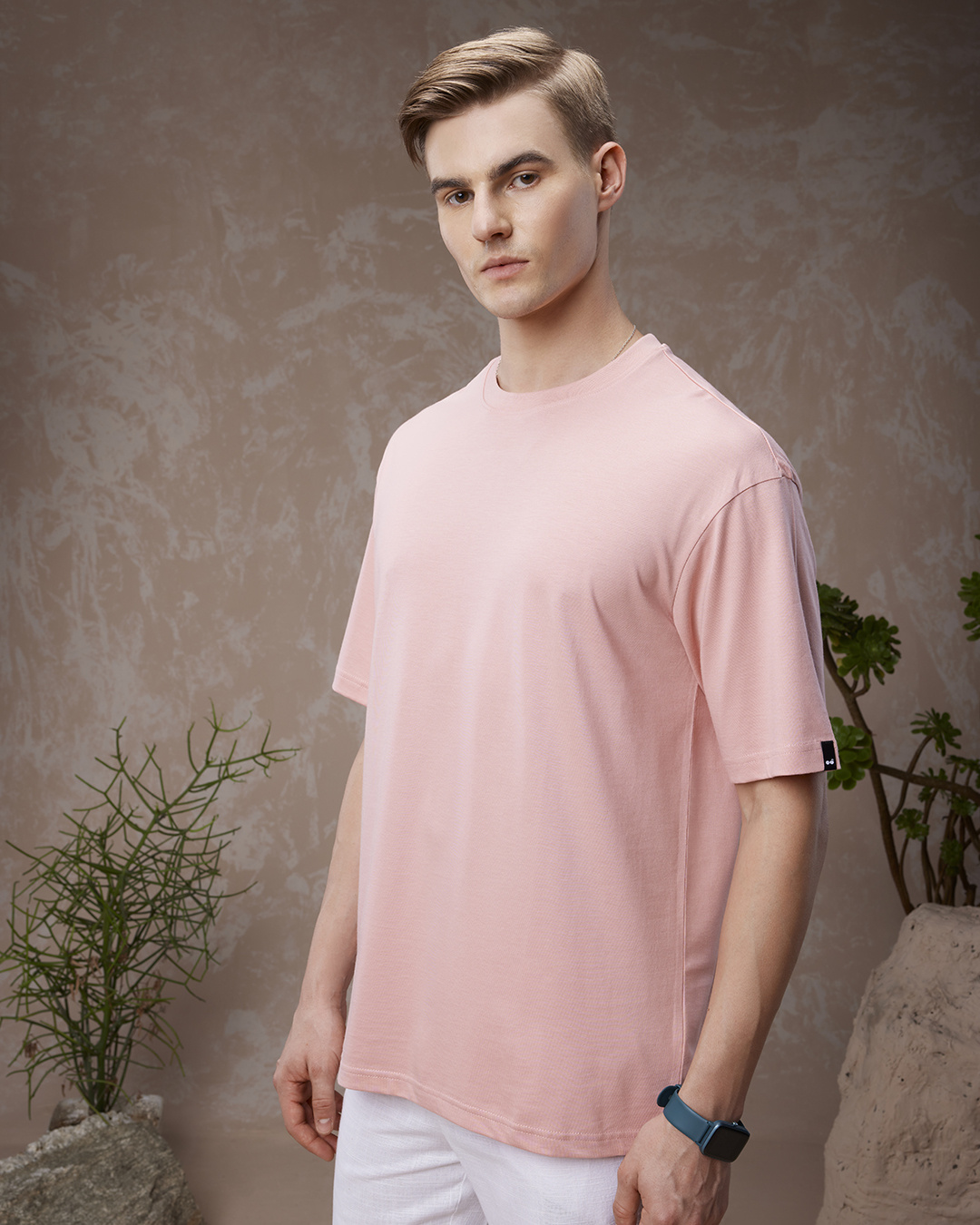 Shop Men's Pink Oversized T-shirt-Back