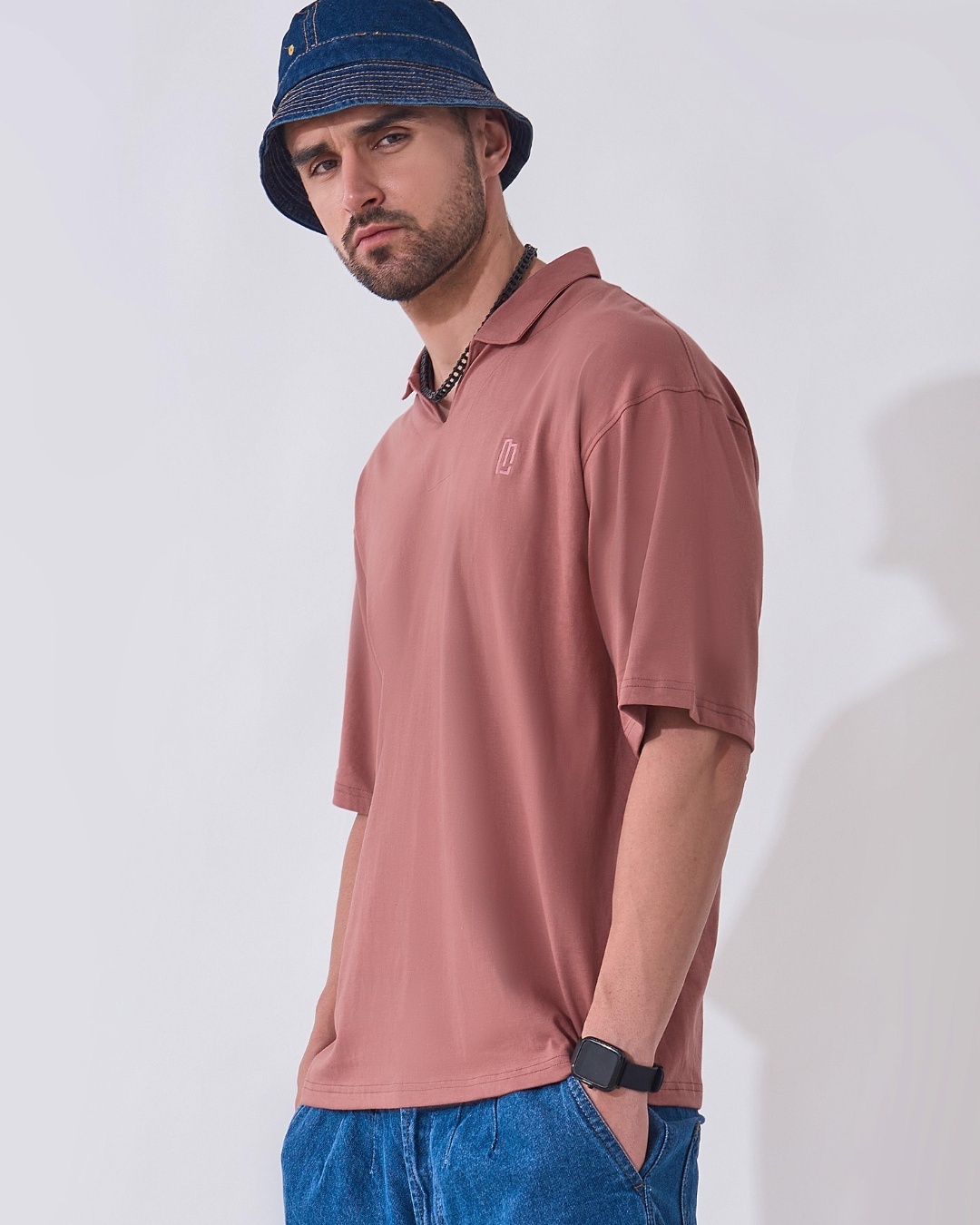 Shop Men's Pink T-shirt-Back