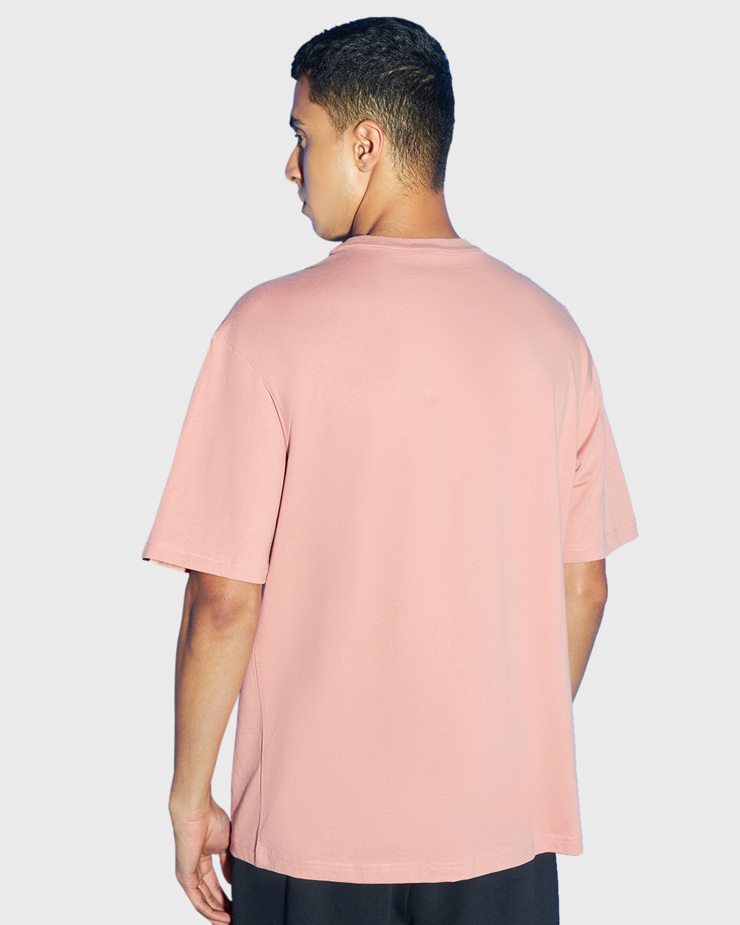 Buy Men's Pink Chicago Typography Oversized T-shirt Online at Bewakoof