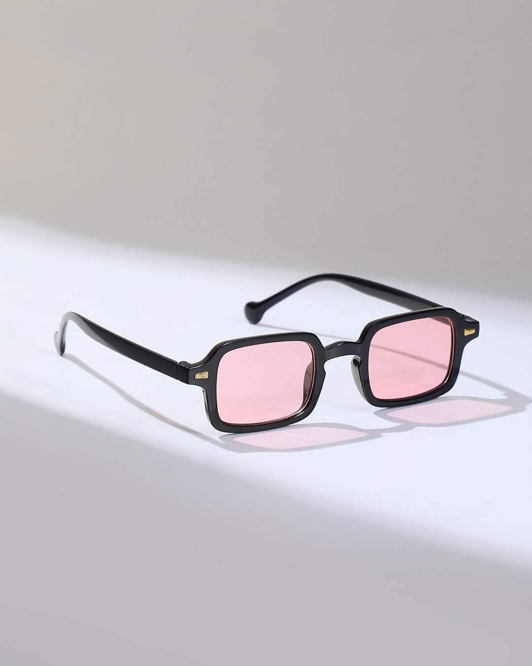 Shop Men's Pink Rectangle Polarised Lens Sunglasses-Back
