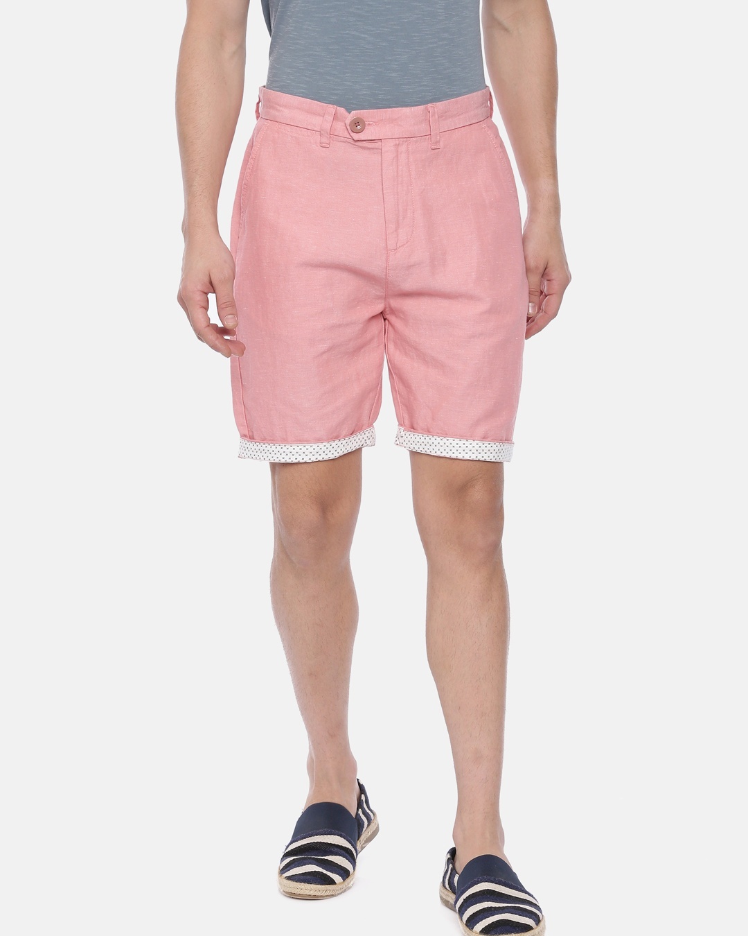 Buy Men S Pink Slim Fit Cotton Shorts For Men Pink Online At Bewakoof