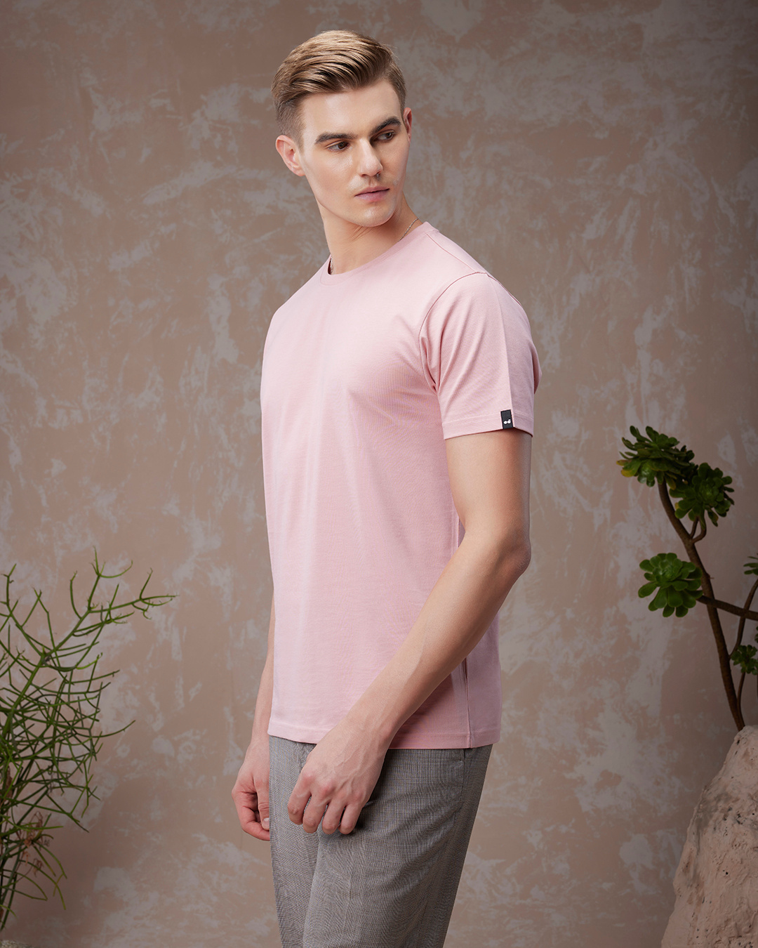 Shop Men's Pink T-shirt-Back
