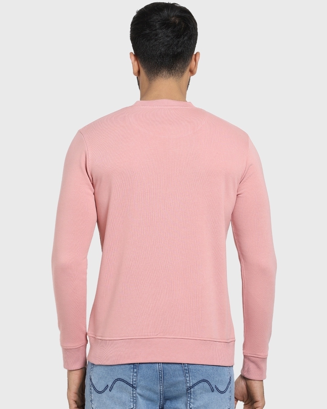Shop Men's Pink The Traveller Graphic Printed Sweatshirt-Back