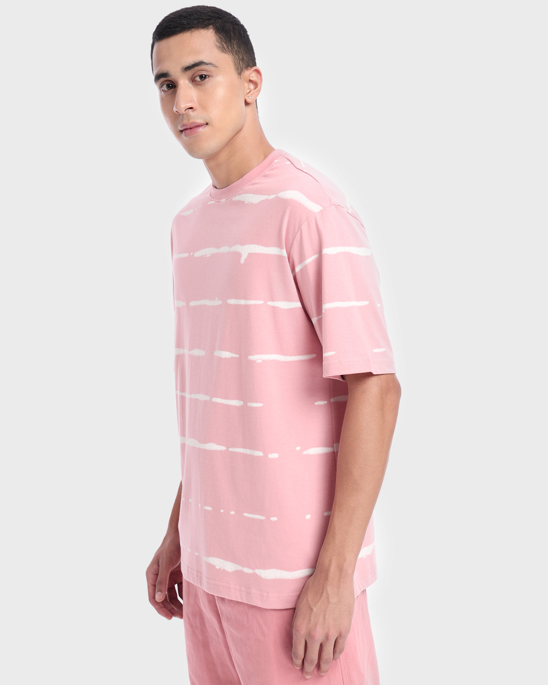 Buy Mens Pink Tie And Dye Oversized T Shirt Online At Bewakoof 5000