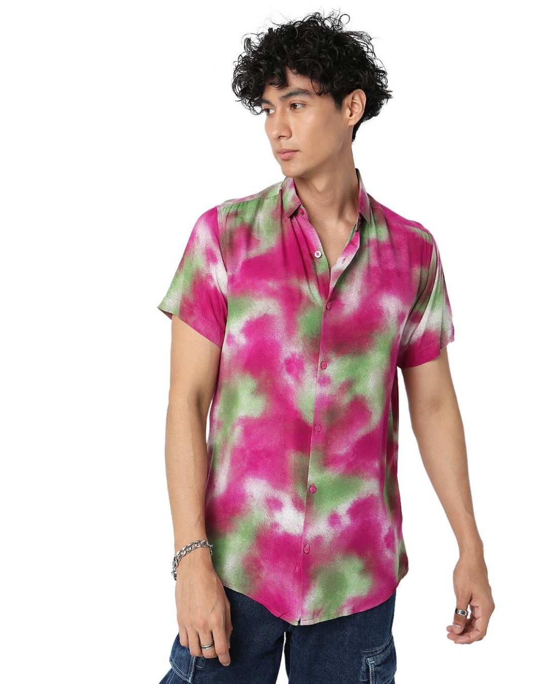 pink tie dye shirt mens