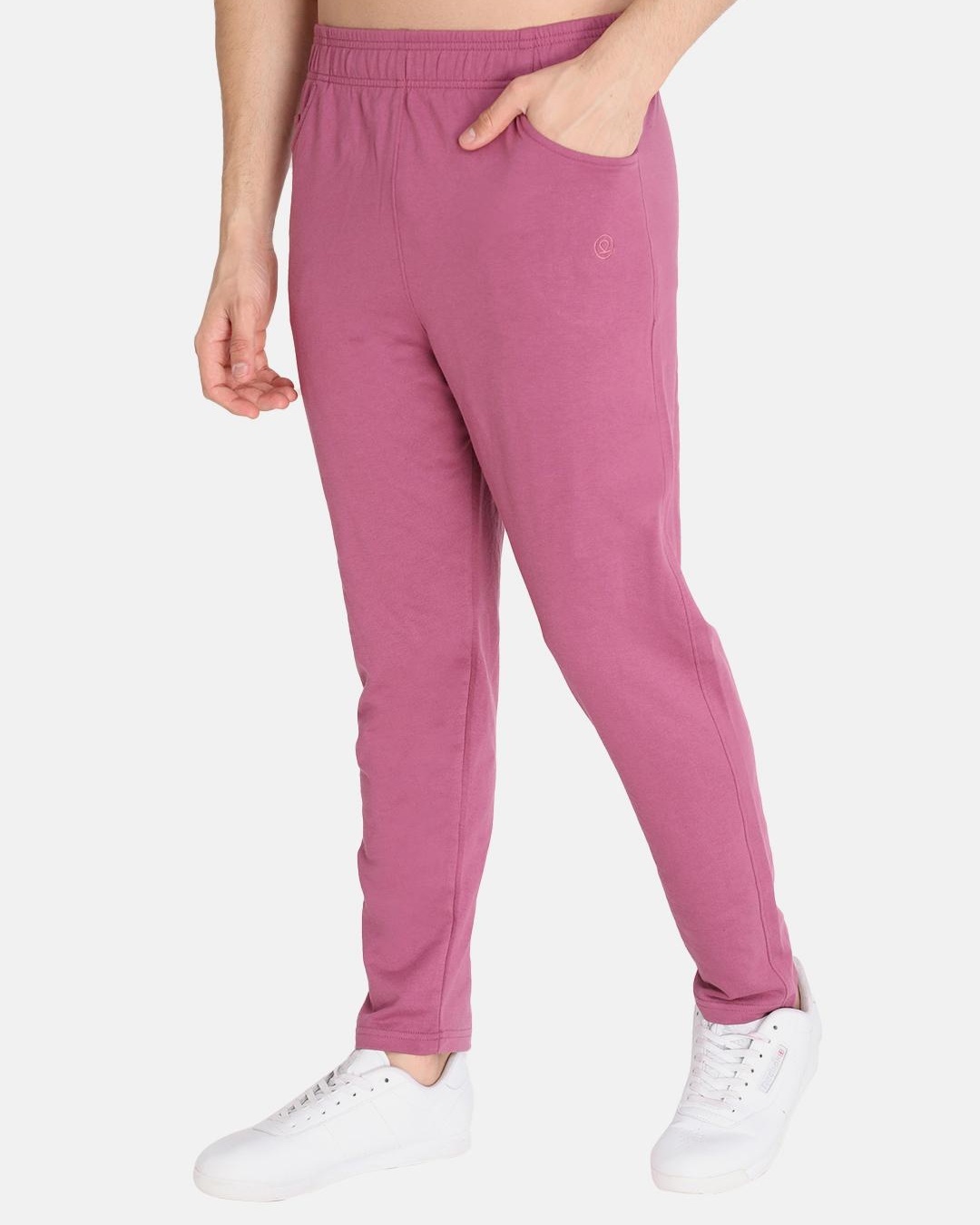 Shop Men's Pink Track Pants-Back