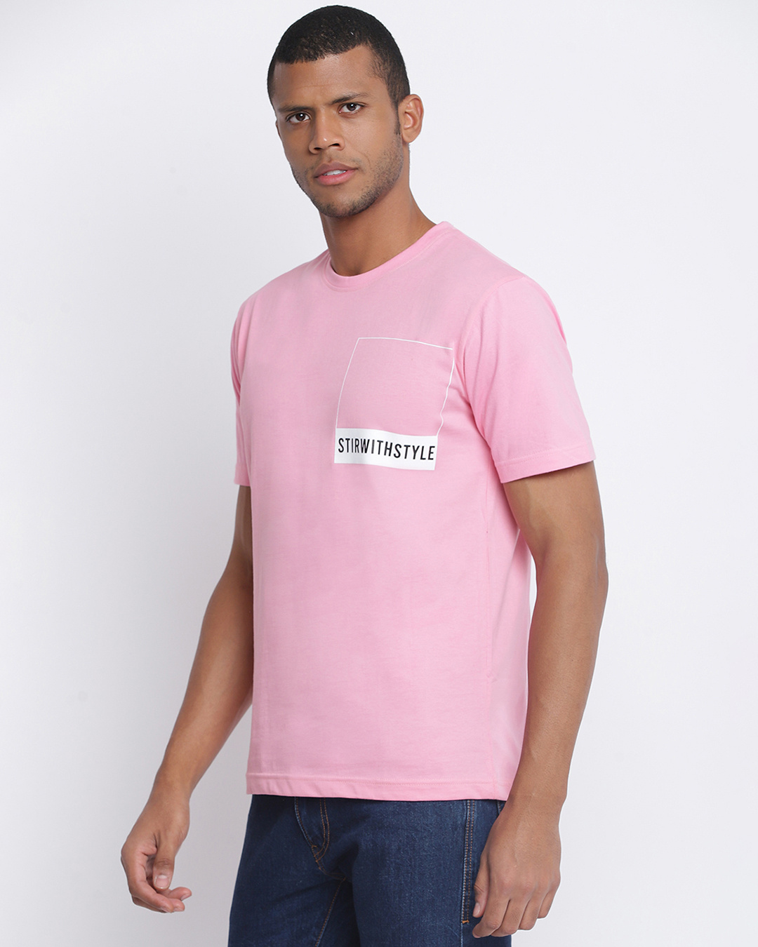 Shop Men's Pink Typography T-shirt-Back