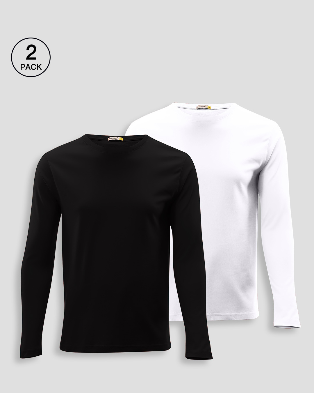 black shirt with black and white sleeves