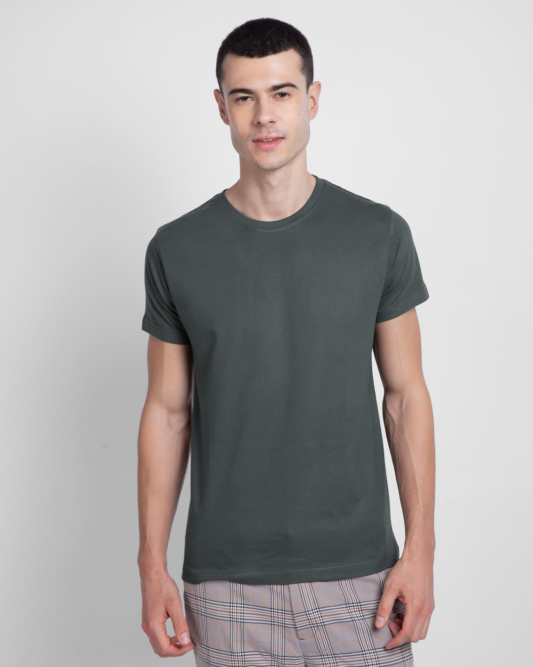 Shop Pack of 2 Men's Grey & Blue T-shirt-Back