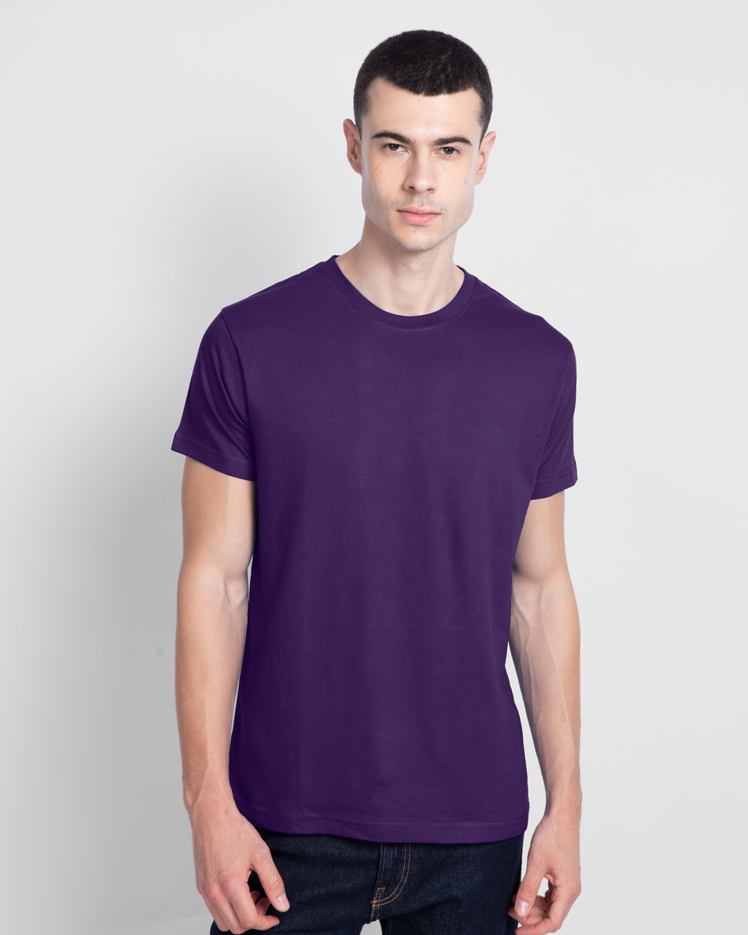 Shop Pack of 2 Men's Parachute Purple & Meteor Grey T-shirt-Back