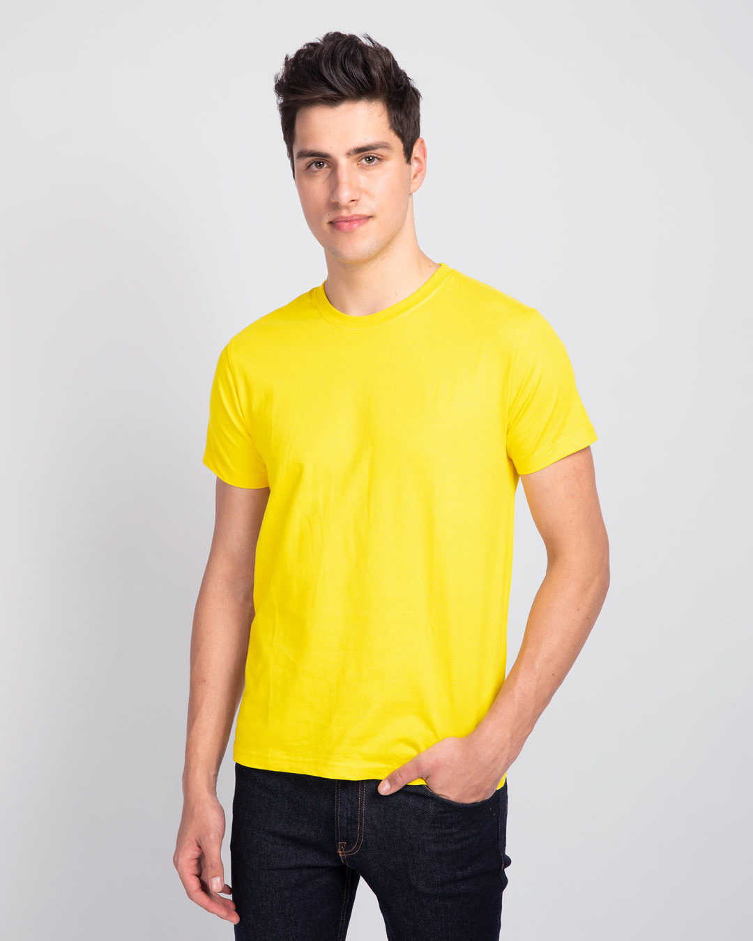 Shop Pack of 2 Men's Yellow T-shirt-Back