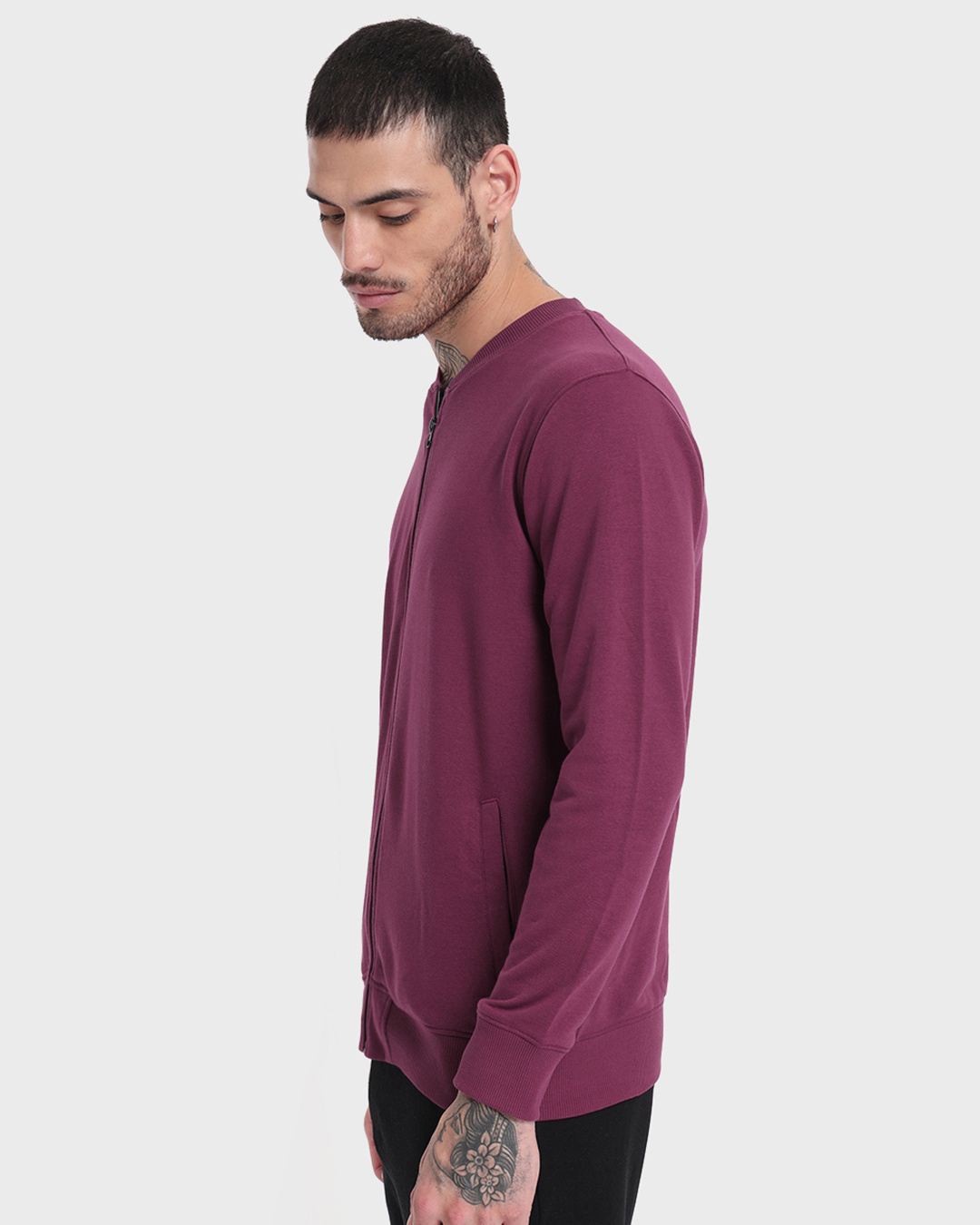 Shop Men's Plum Sweatshirt-Back