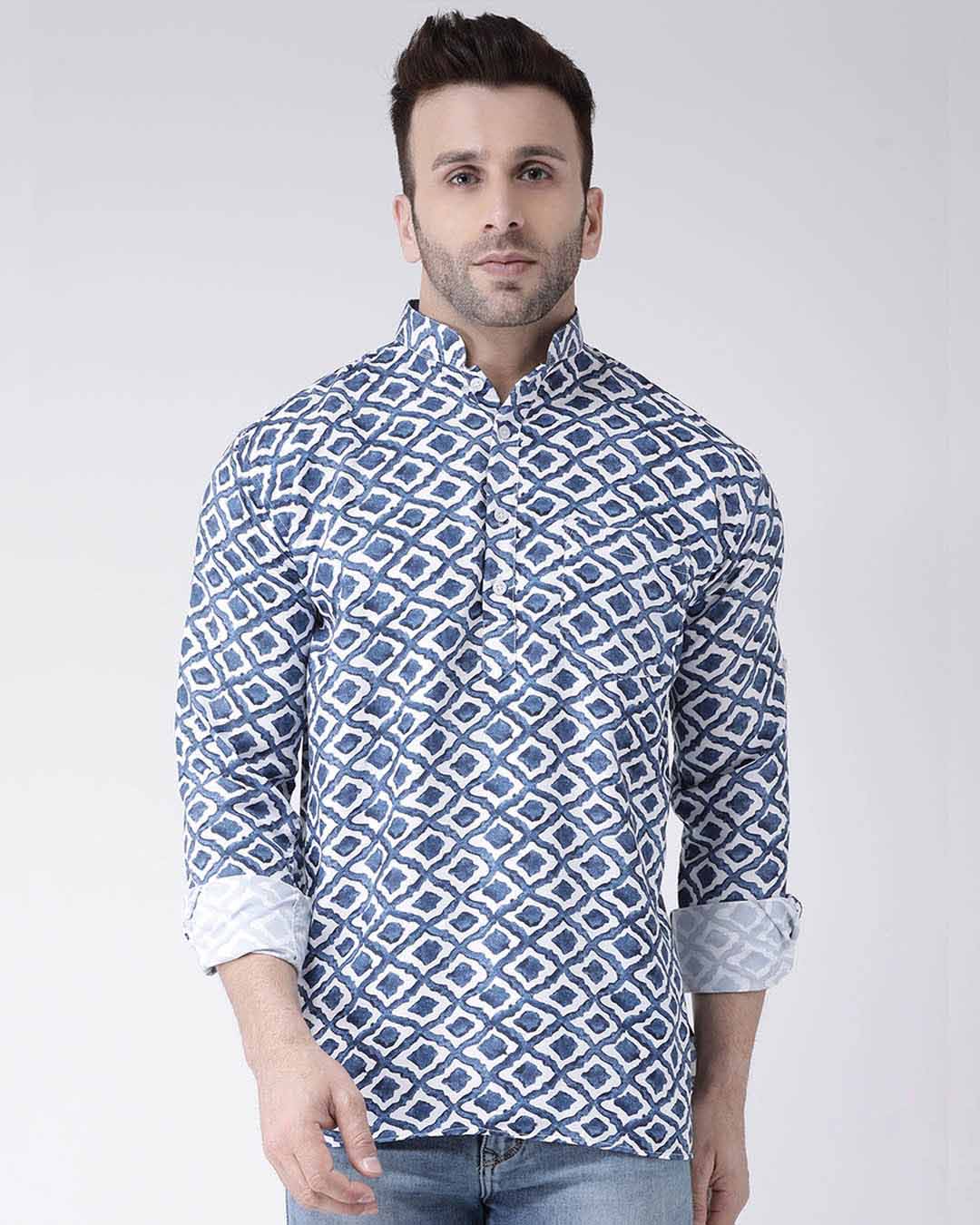 Buy Men's Printed Short Kurta for Men Multicolor Online at Bewakoof