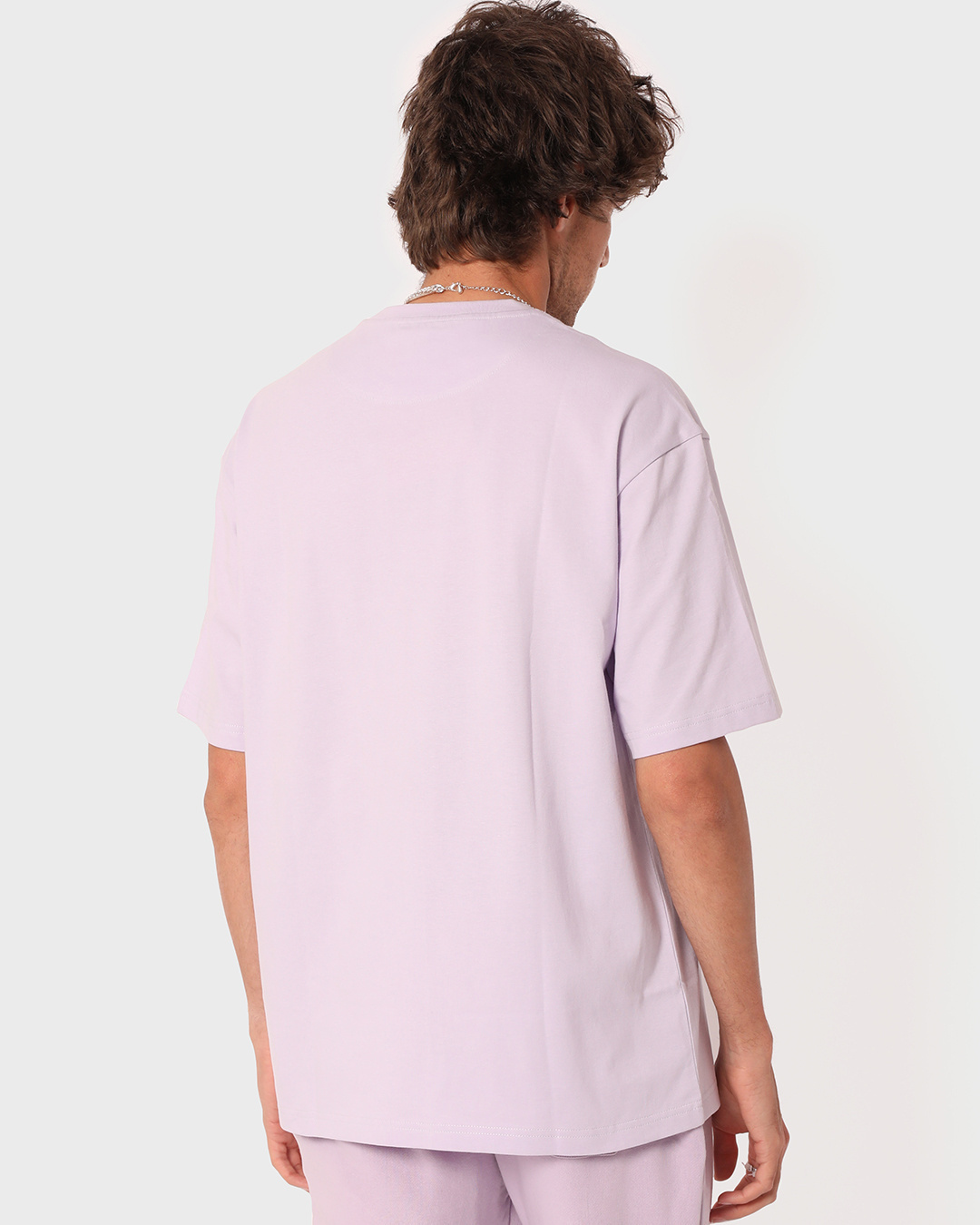 Shop Men's Purple Bwkf Oversized T-shirt-Back