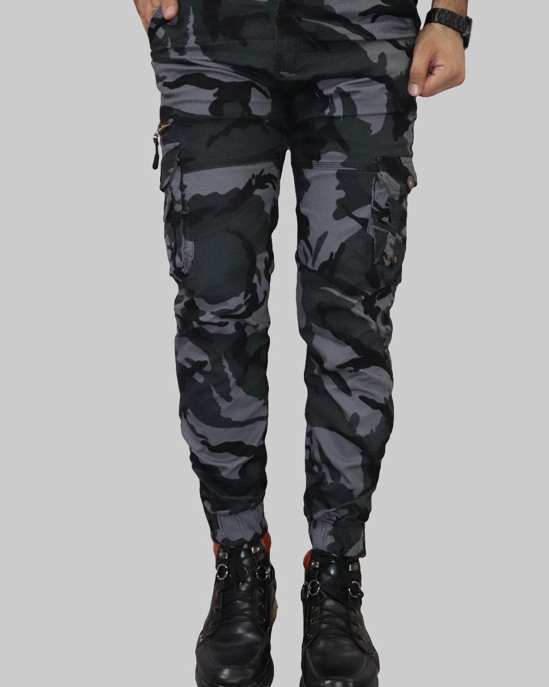 Buy Men's Purple Camouflage Printed Cargo Pants Online at Bewakoof