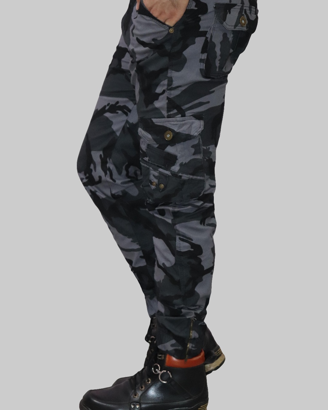 Buy Men's Purple Camouflage Printed Cargo Pants Online at Bewakoof