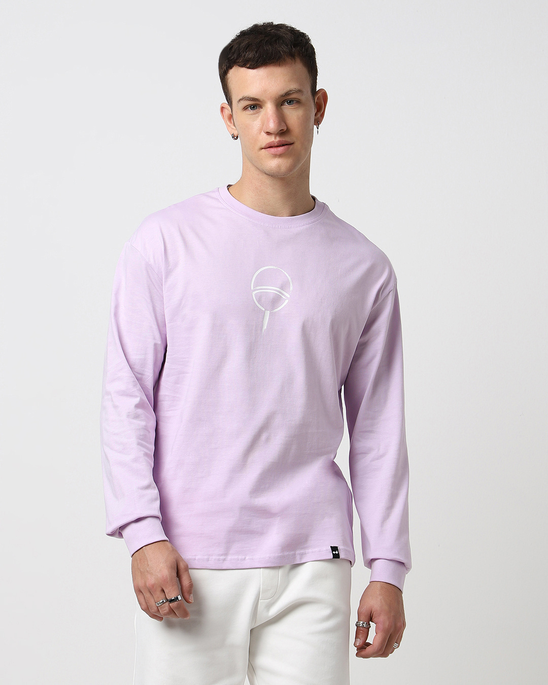 Shop Men's Purple Cursed Sasuke Graphic Printed Oversized T-shirt-Back