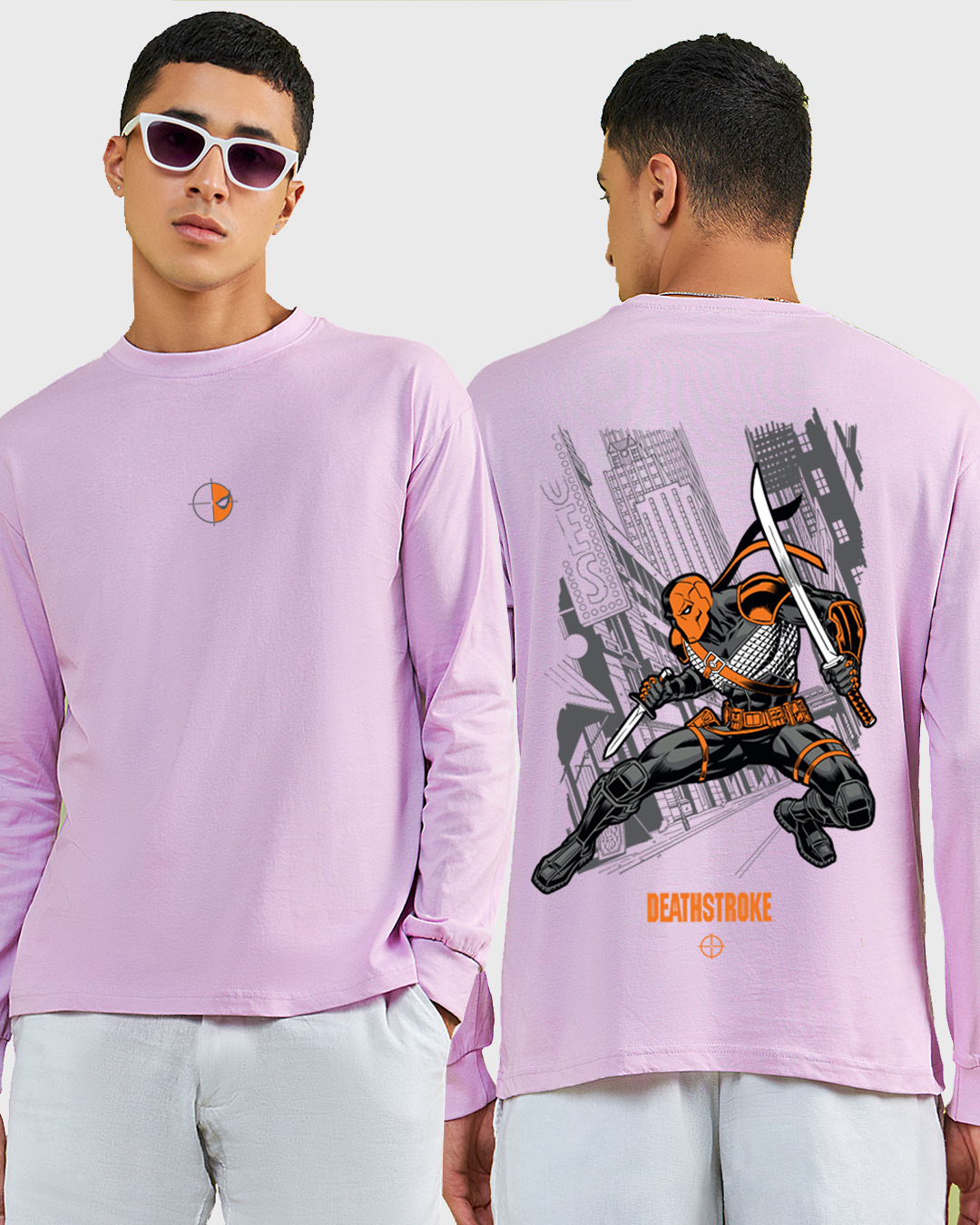 Buy Men's Purple Deathstroke Graphic Printed Oversized T-shirt Online ...