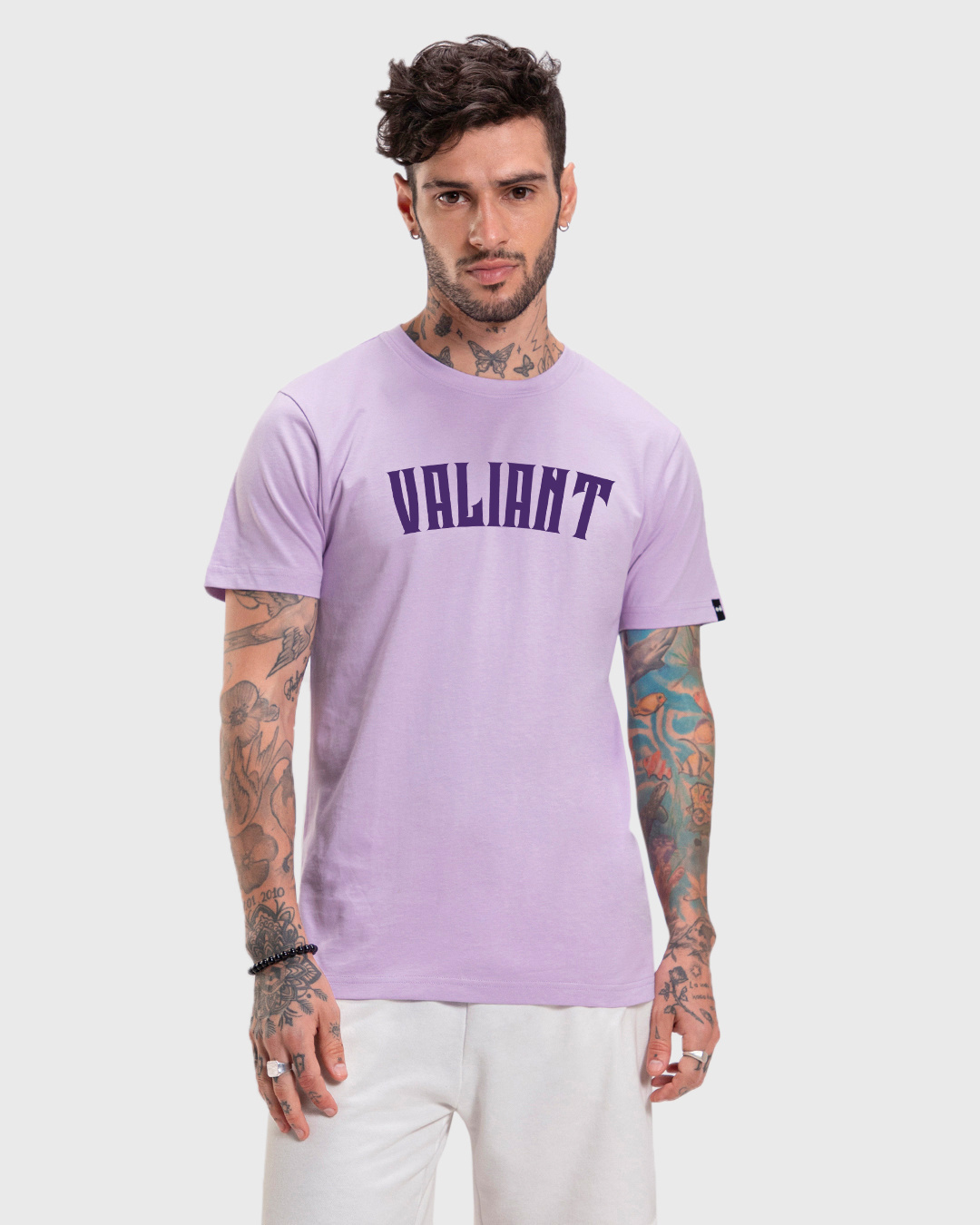 Shop Men's Purple Fear Nothing Graphic Printed T-shirt-Back