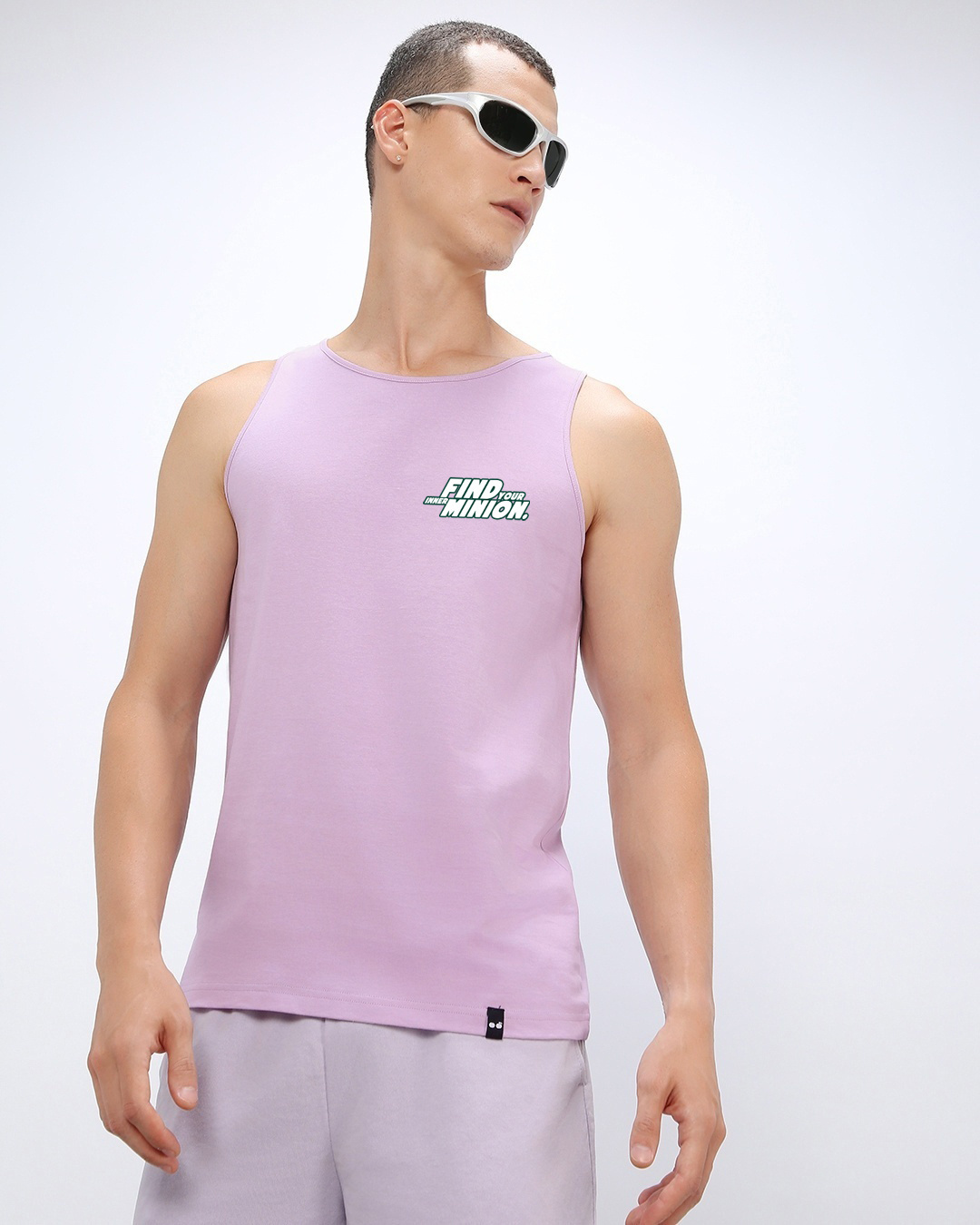 Shop Men's Purple Find Your Inner Minion Graphic Printed Vest-Back