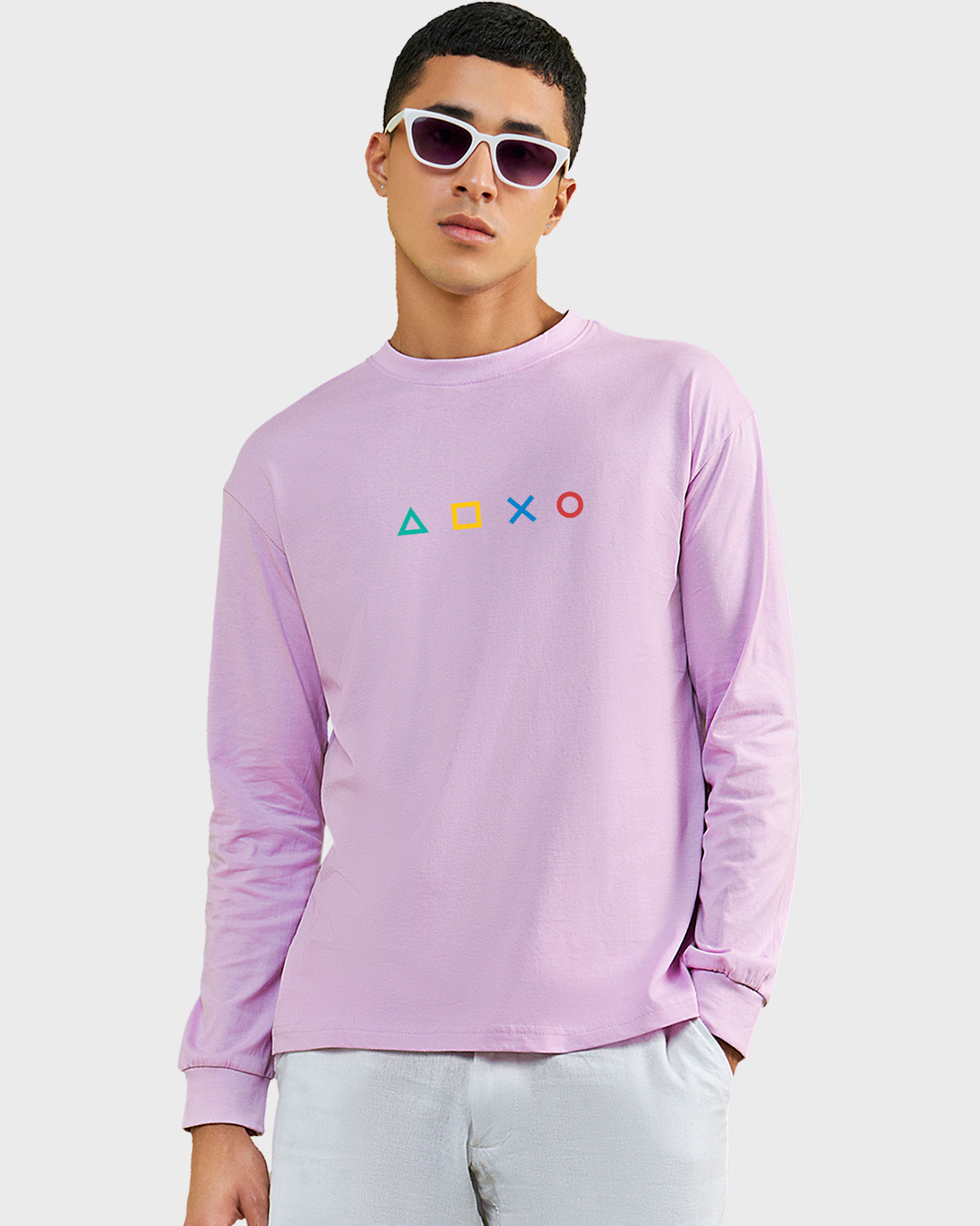 Shop Men's Purple Gamer Respawn Typography Oversized T-shirt-Back