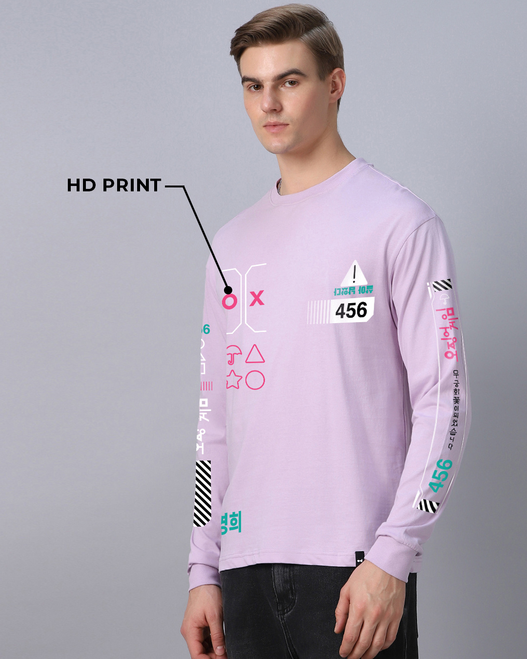 Shop Men's Purple Hide and Seek Graphic Printed Oversized T-shirt-Back