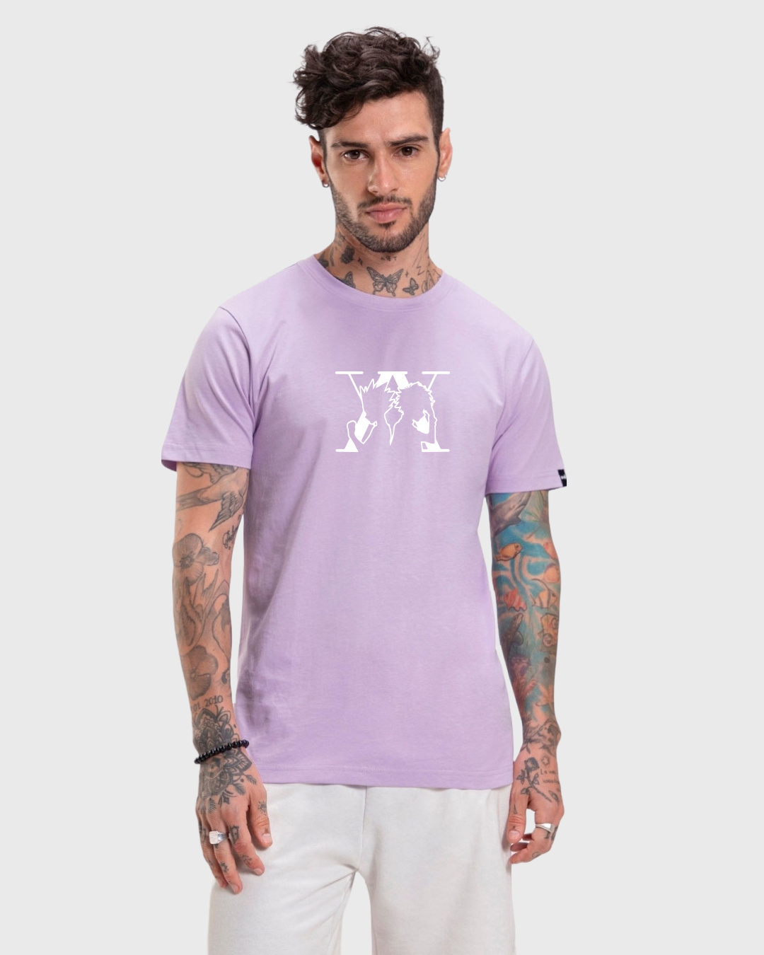 Shop Men's Purple Hunter X Hunter Graphic Printed T-shirt-Back