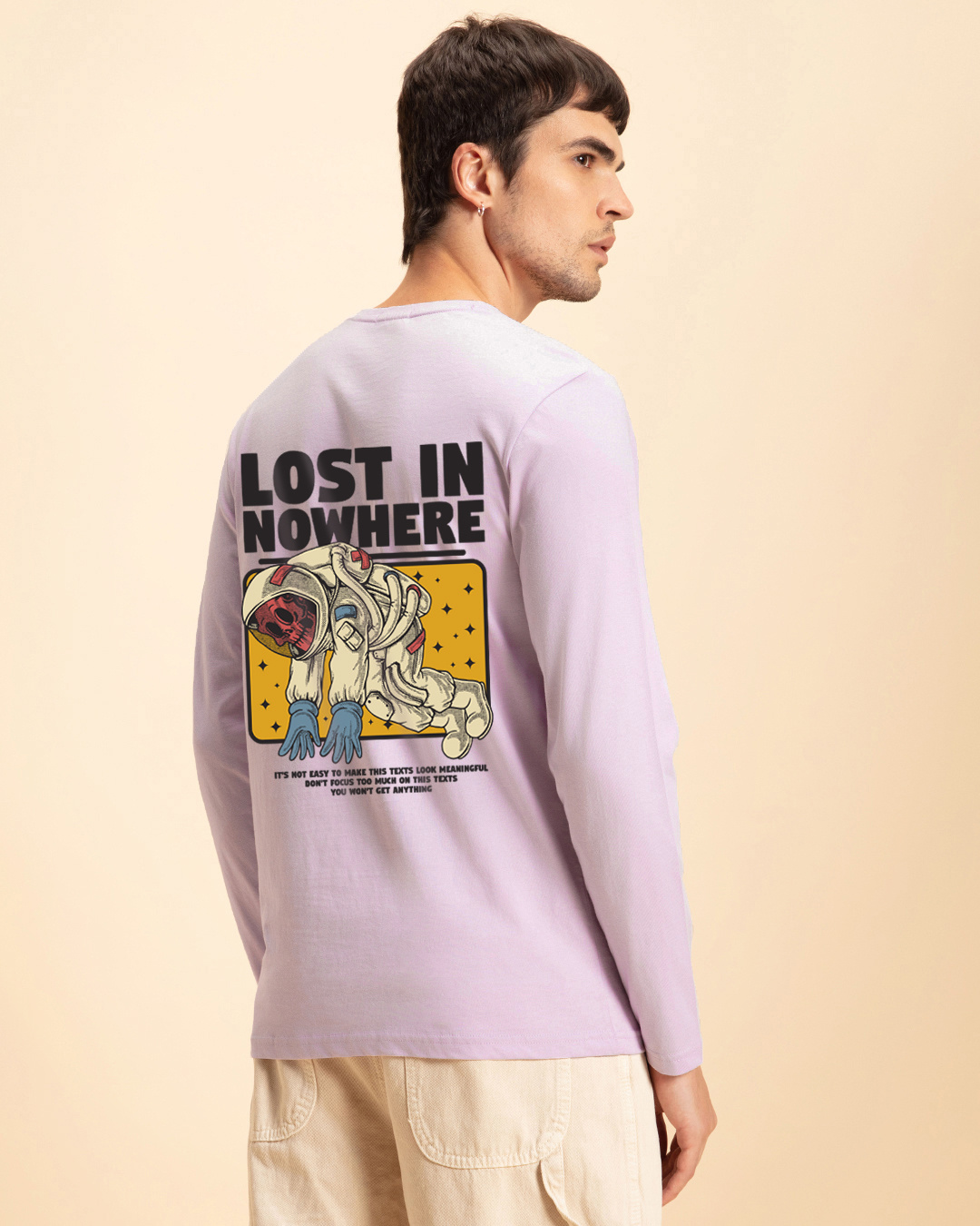 Buy Men's Purple Lost in Nowhere Graphic Printed Tshirt Online at Bewakoof