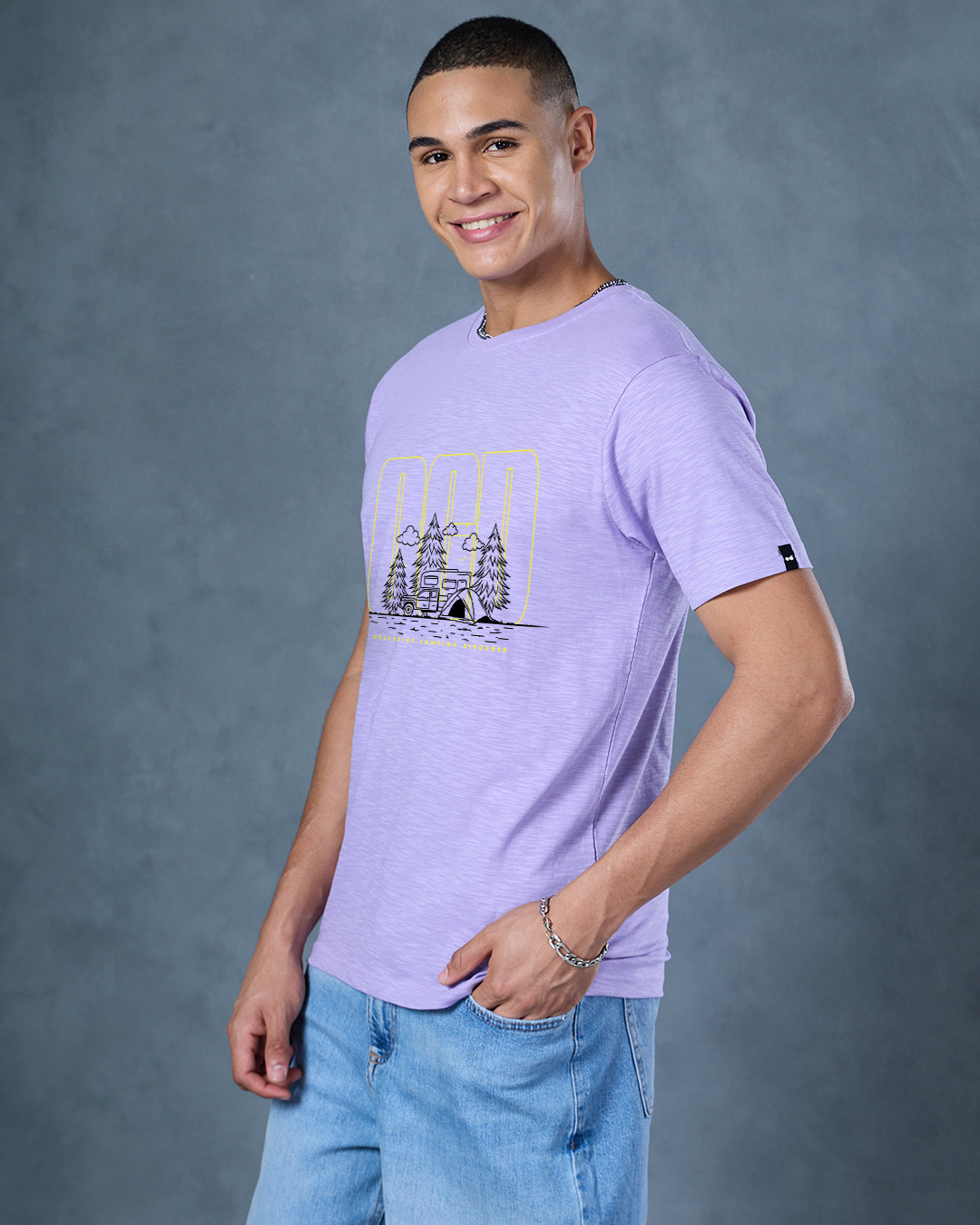 Shop Men's Purple OCD Graphic Printed T-shirt-Back