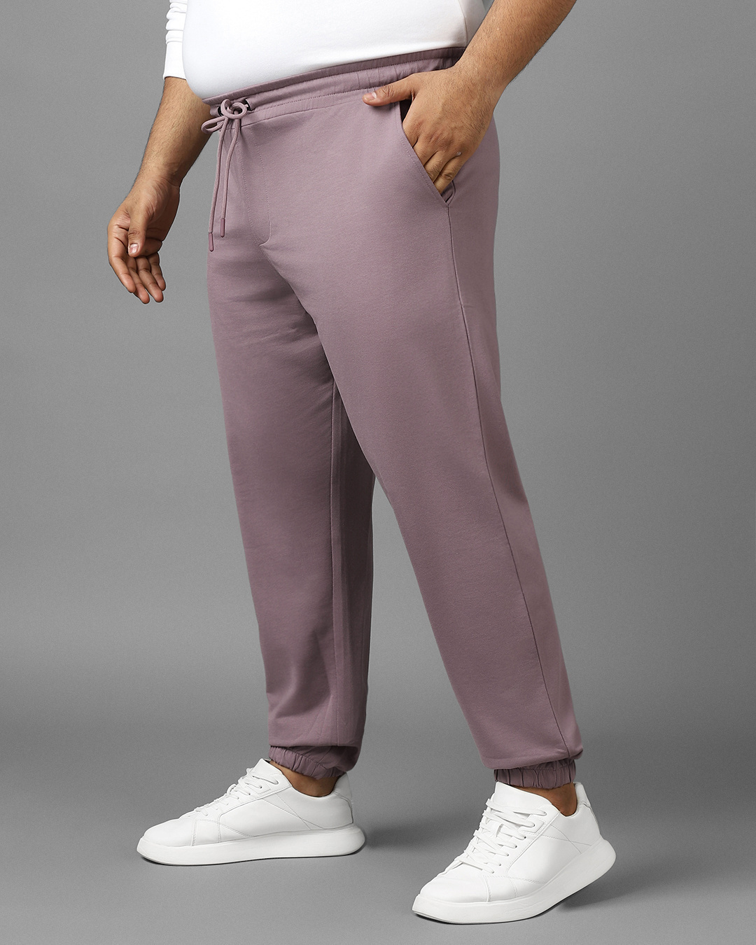 Shop Men's Purple Oversized Plus Size Joggers-Back