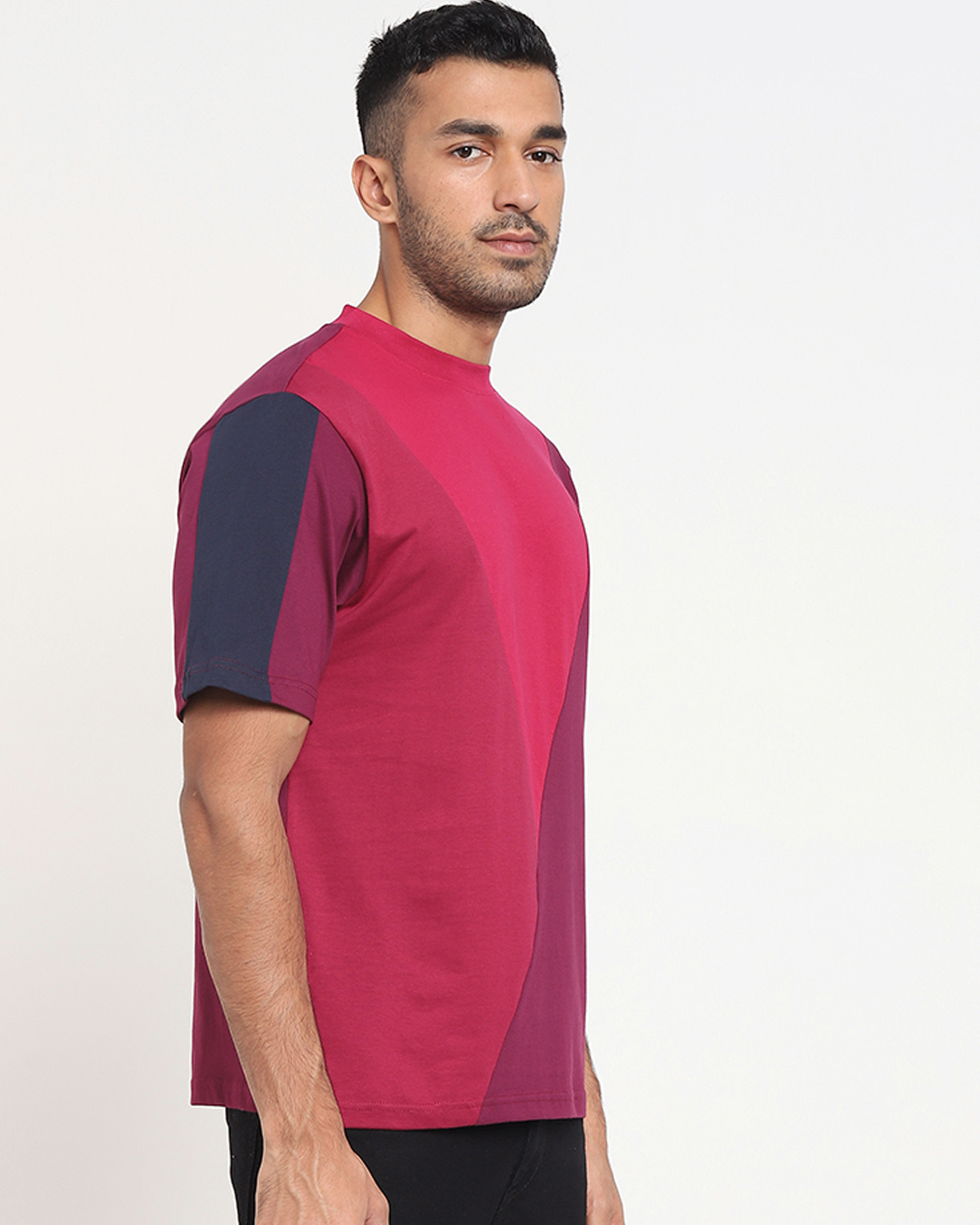 Shop Men's Purple Oversized T-shirt-Back